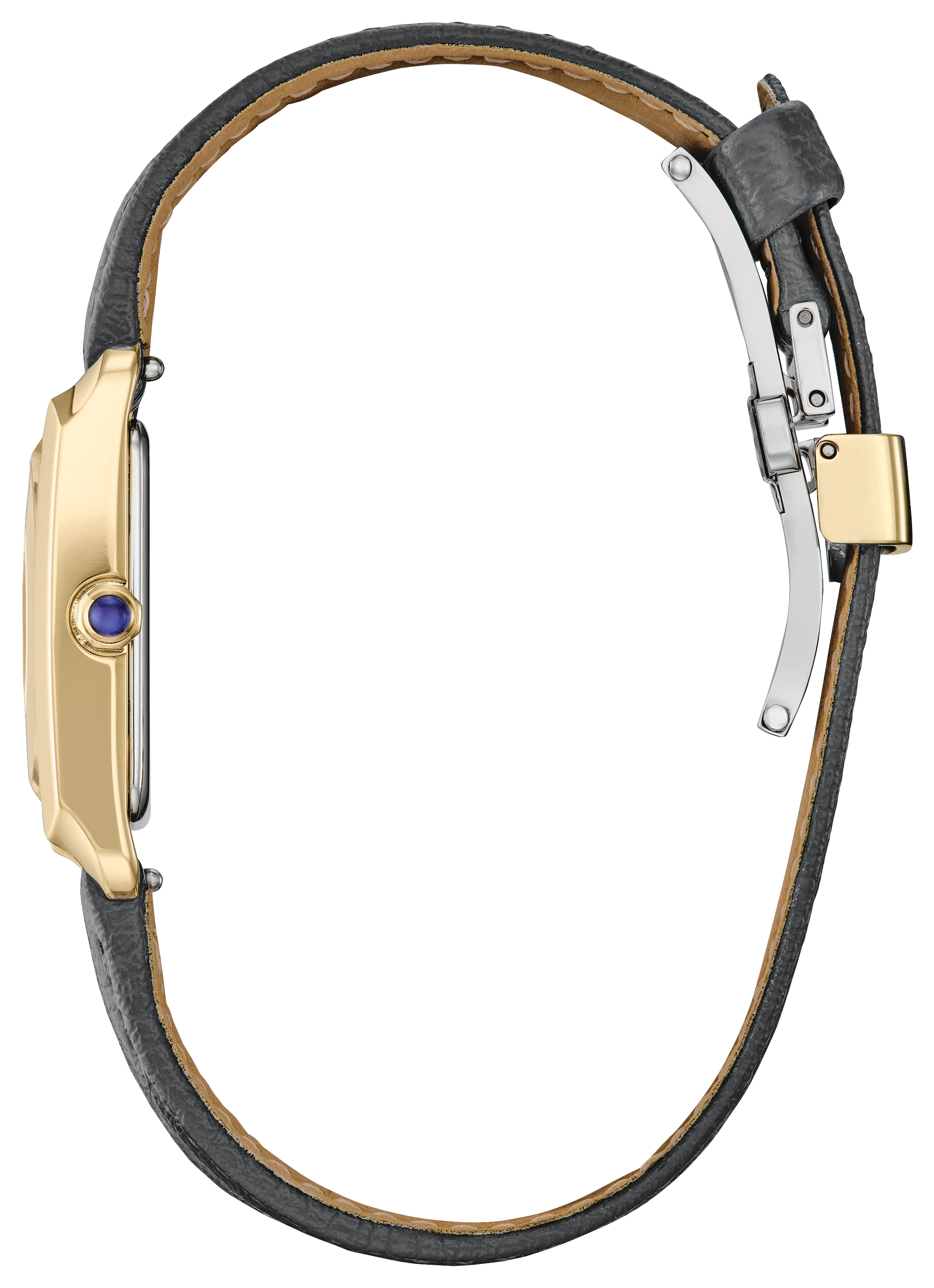 Bianca | 19mm, 14K Yellow Gold Plated Steel, Leather, Gold Dial - Image 2