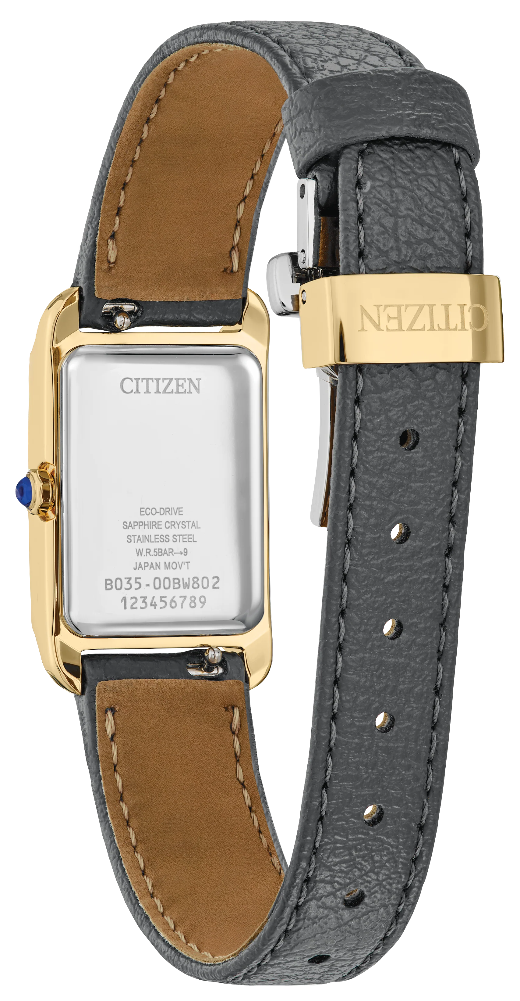 Bianca | 19mm, 14K Yellow Gold Plated Steel, Leather, Gold Dial - Image 3