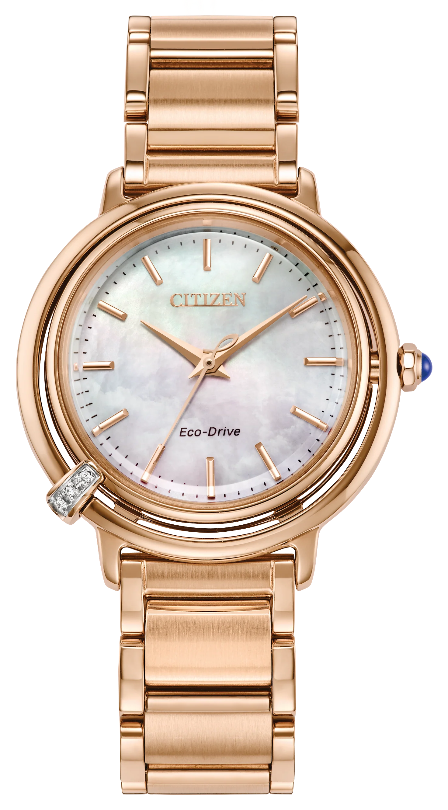 Arcly | 31mm, 14K Yellow Gold Plated Steel, Steel, Mother of Pearl Dial