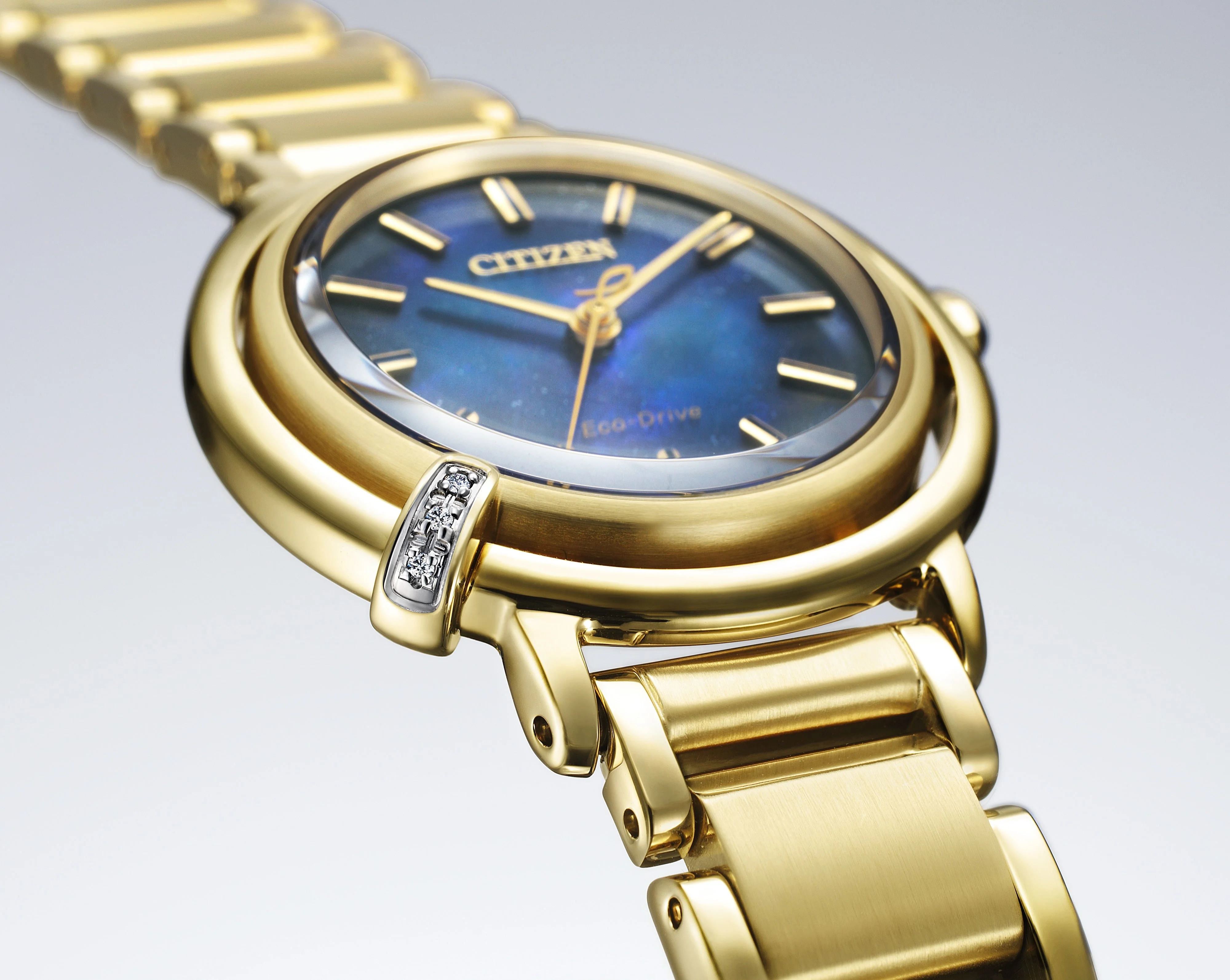 Arcly | 31mm, 14K Yellow Gold Plated Steel, Steel, Navy Dial - Image 6