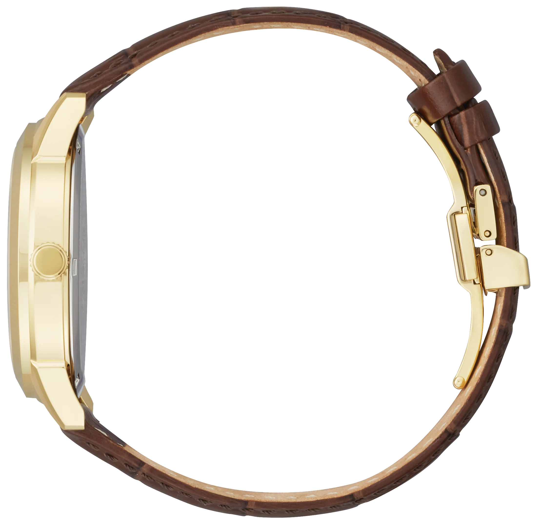 Rolan | 40mm, 14K Rose Gold Plated Steel, Leather, Champagne Dial - Image 2