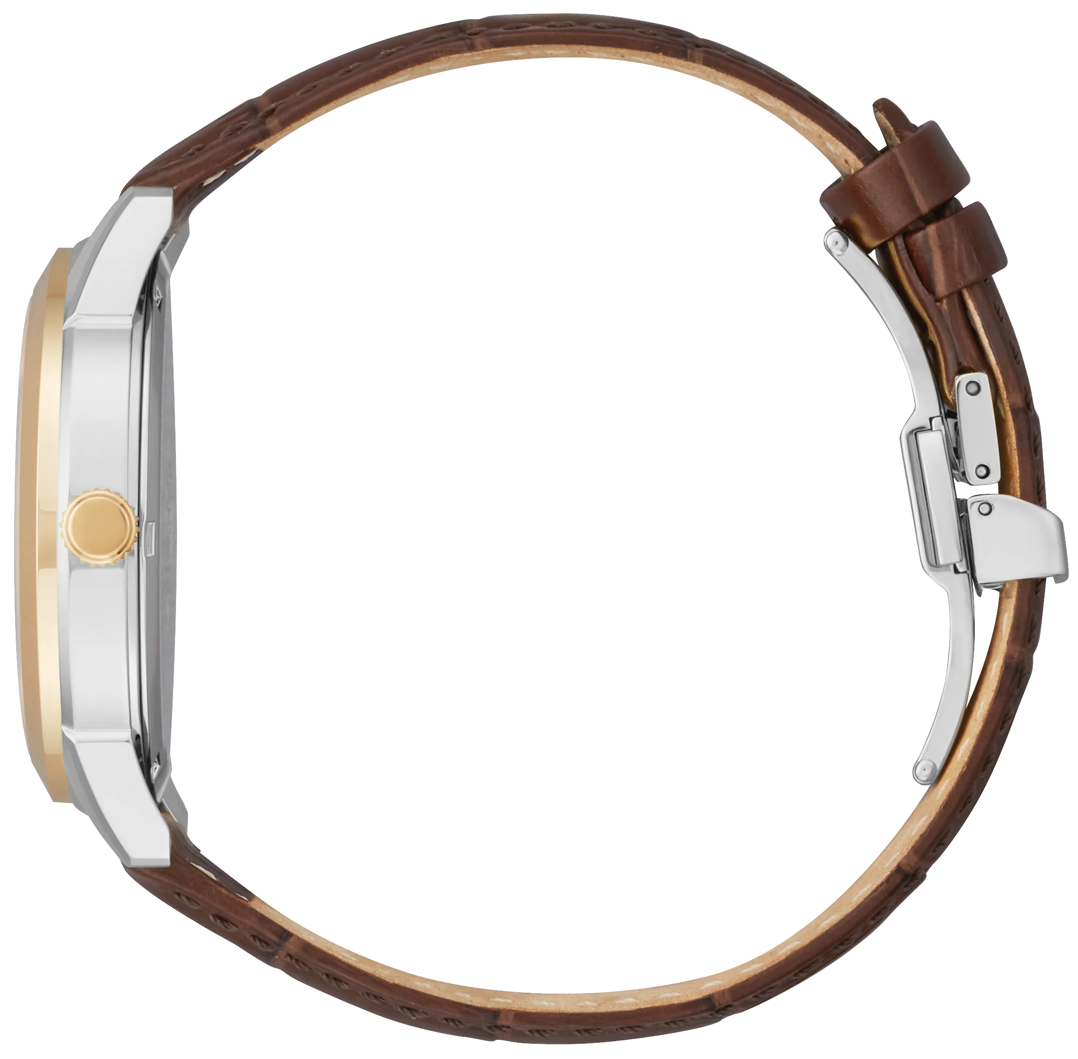 Rolan | 40mm, 14K Rose Gold Plated Steel, Leather, Navy Dial - Image 2