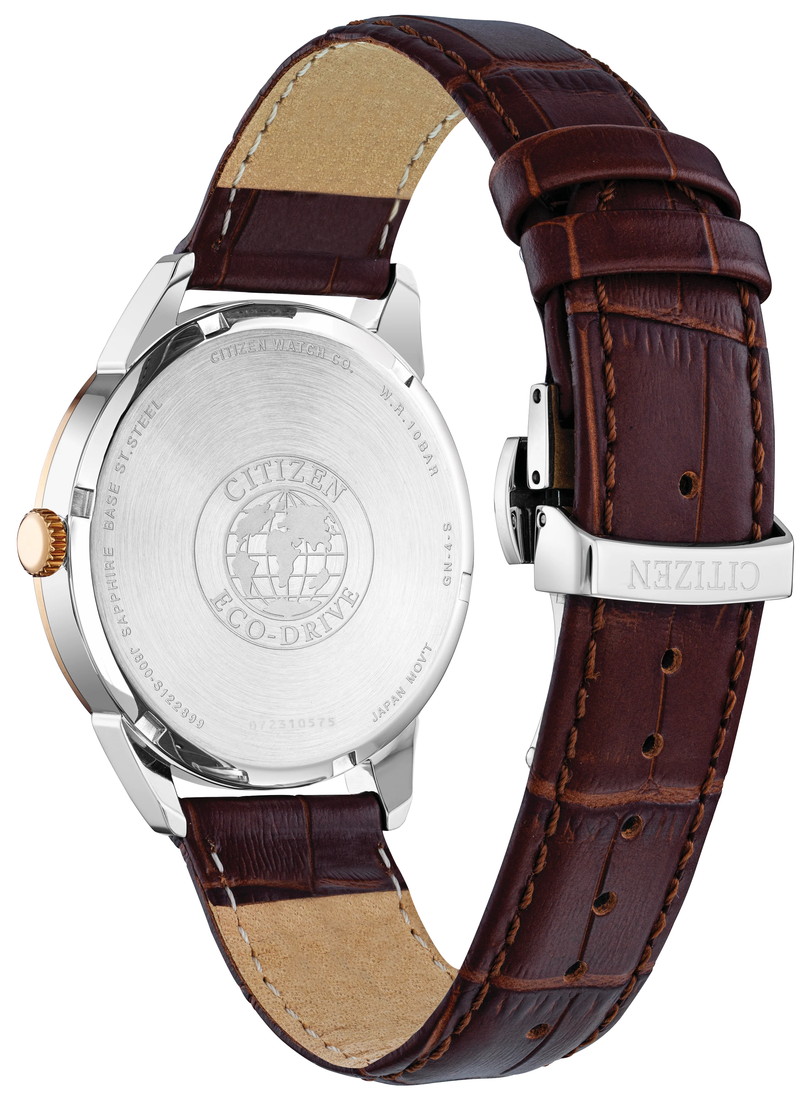 Rolan | 40mm, 14K Rose Gold Plated Steel, Leather, Navy Dial - Image 3