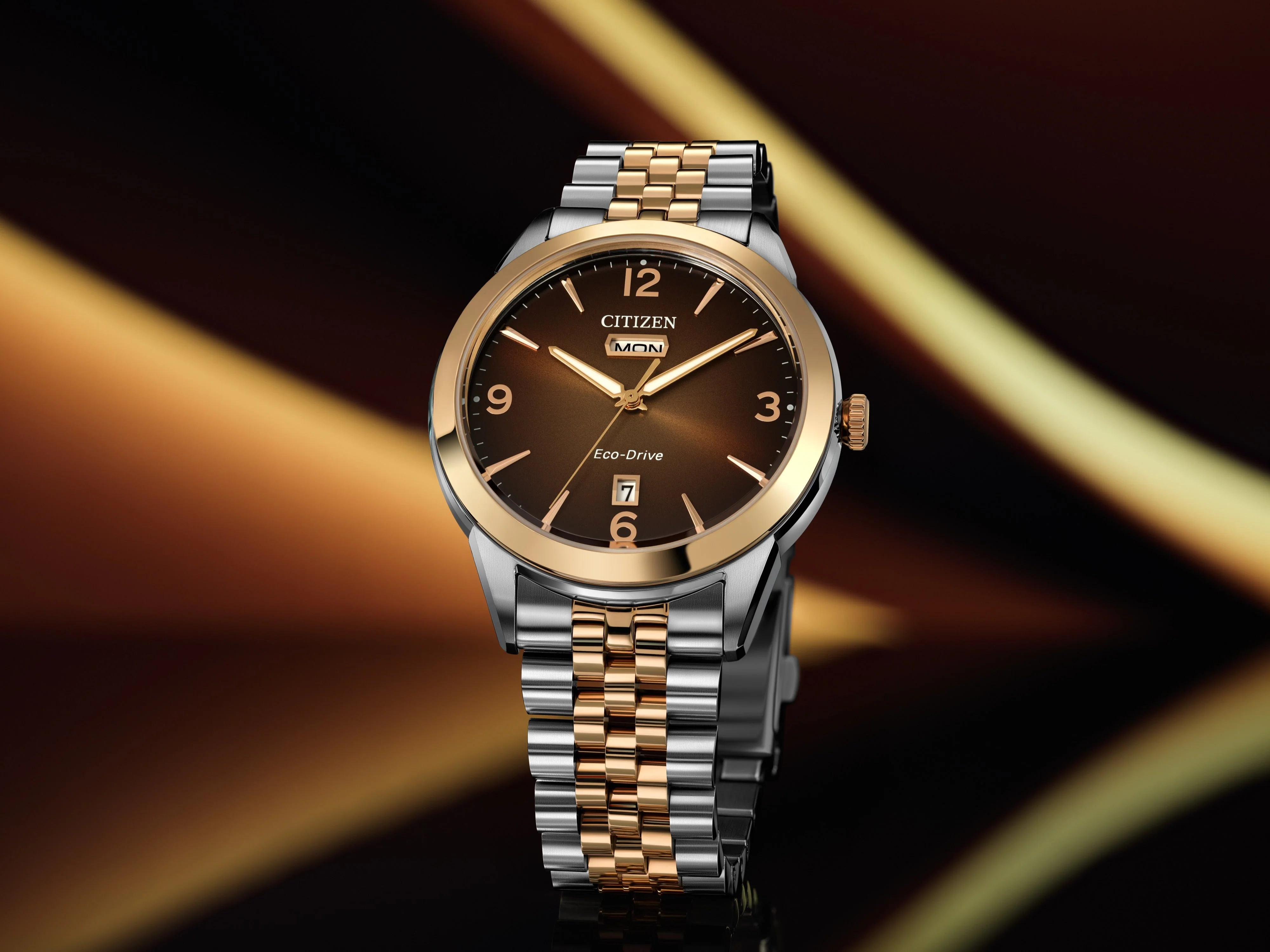 Rolan | 41mm, 14K Rose Gold Plated Steel, 9K Rose Gold Plated Steel, Brown Dial - Image 6
