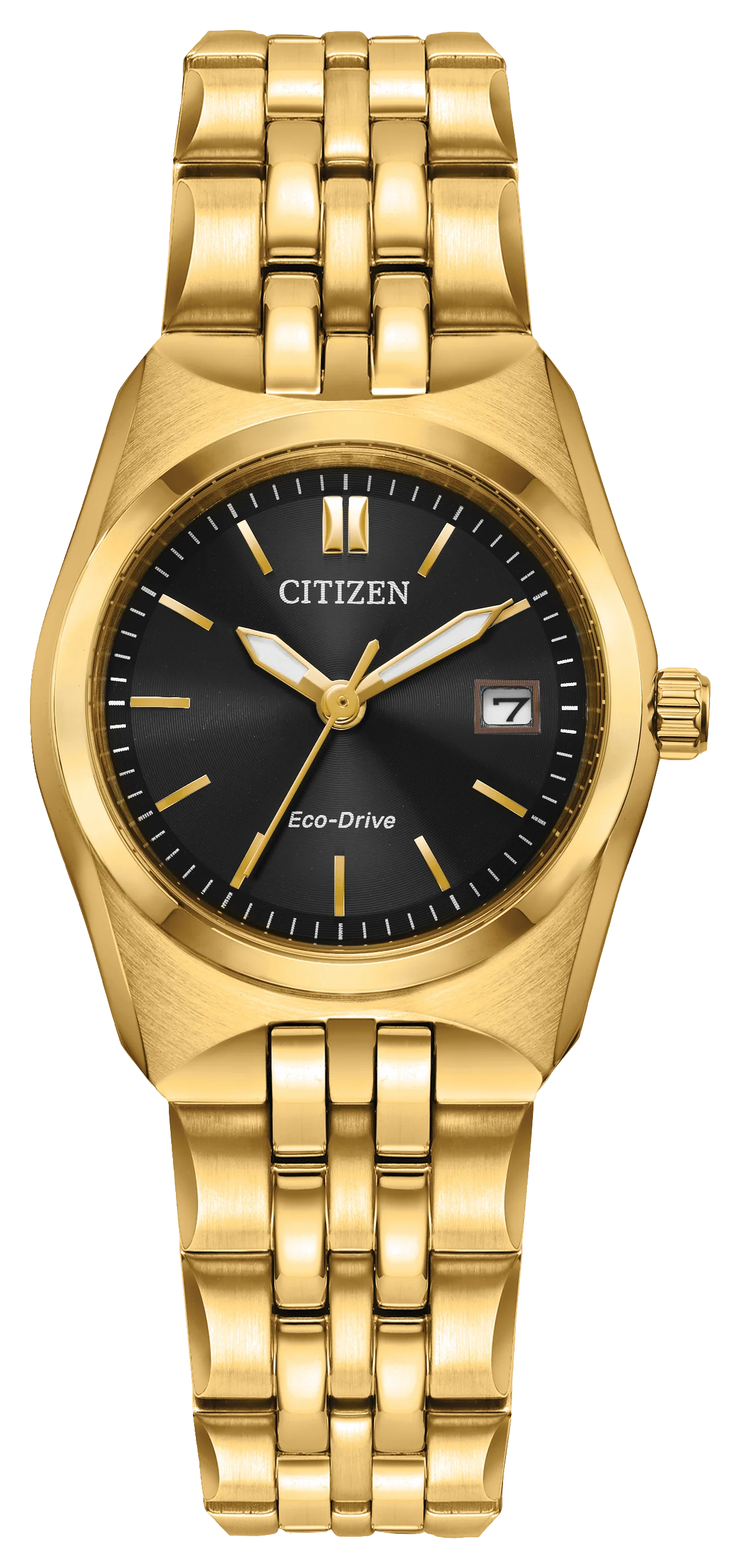 Corso | 27mm, 14K Yellow Gold Plated Steel, Steel, Black Dial