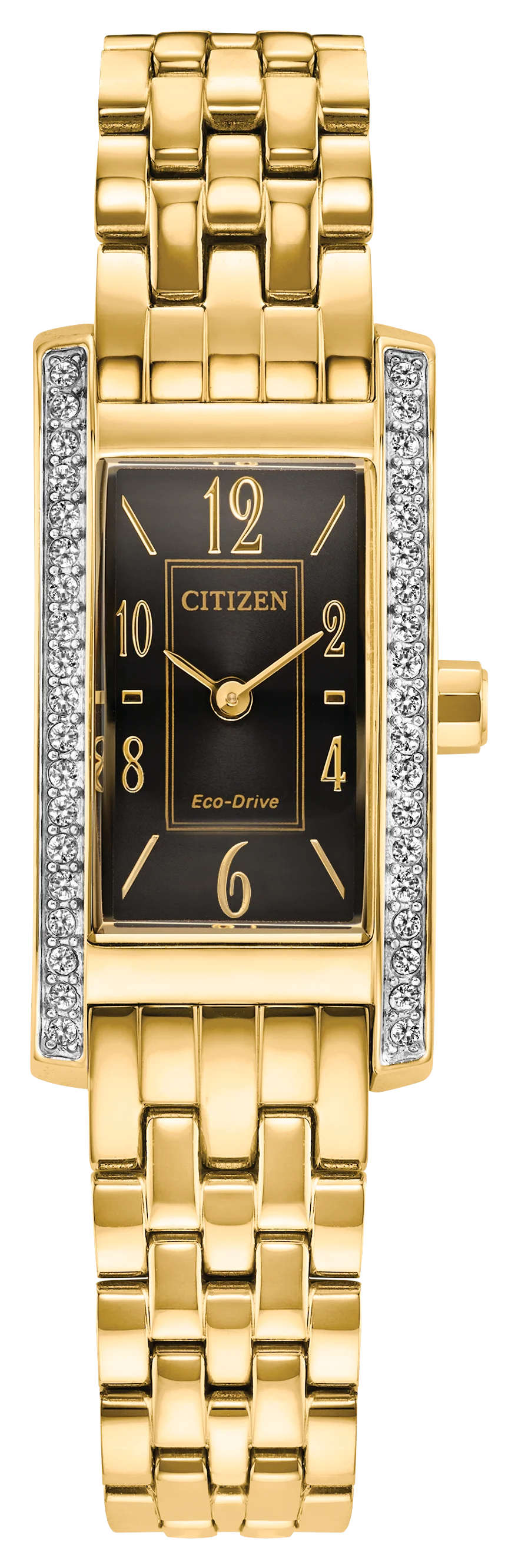 Classic Eco | 15mm, 14K Yellow Gold Plated Steel, Steel, Black Dial