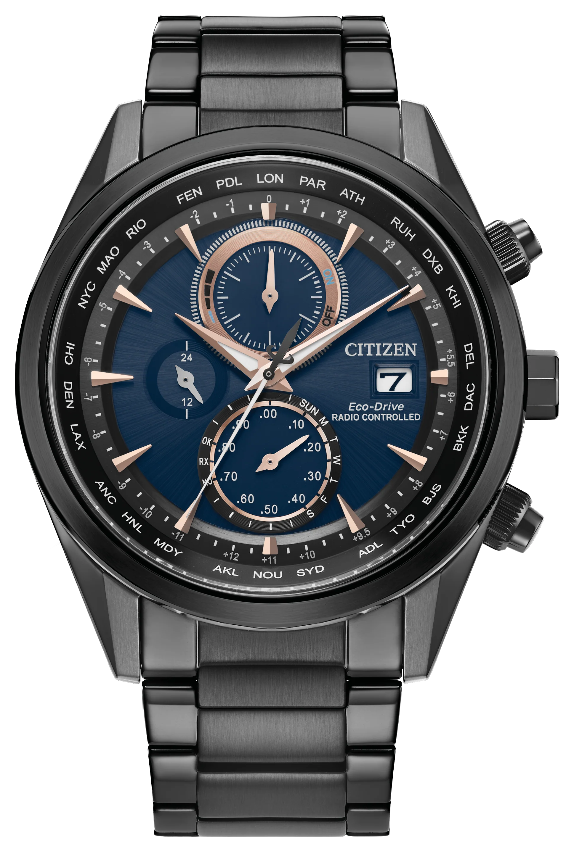 Radio Control | 43mm, Steel, Blue Dial
