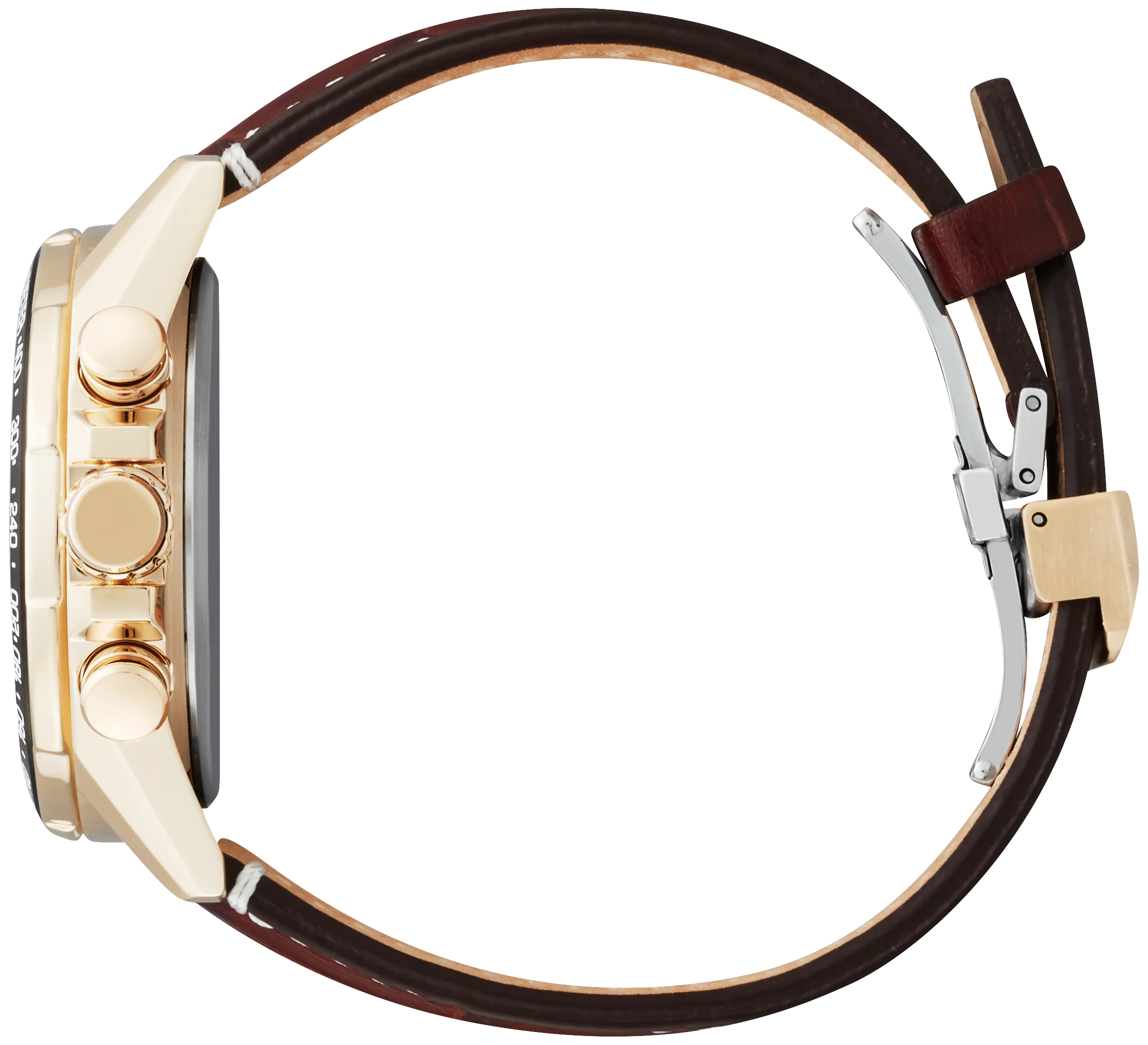 PCAT | 43mm, 14K Rose Gold Plated Steel, Leather, Green Dial - Image 2