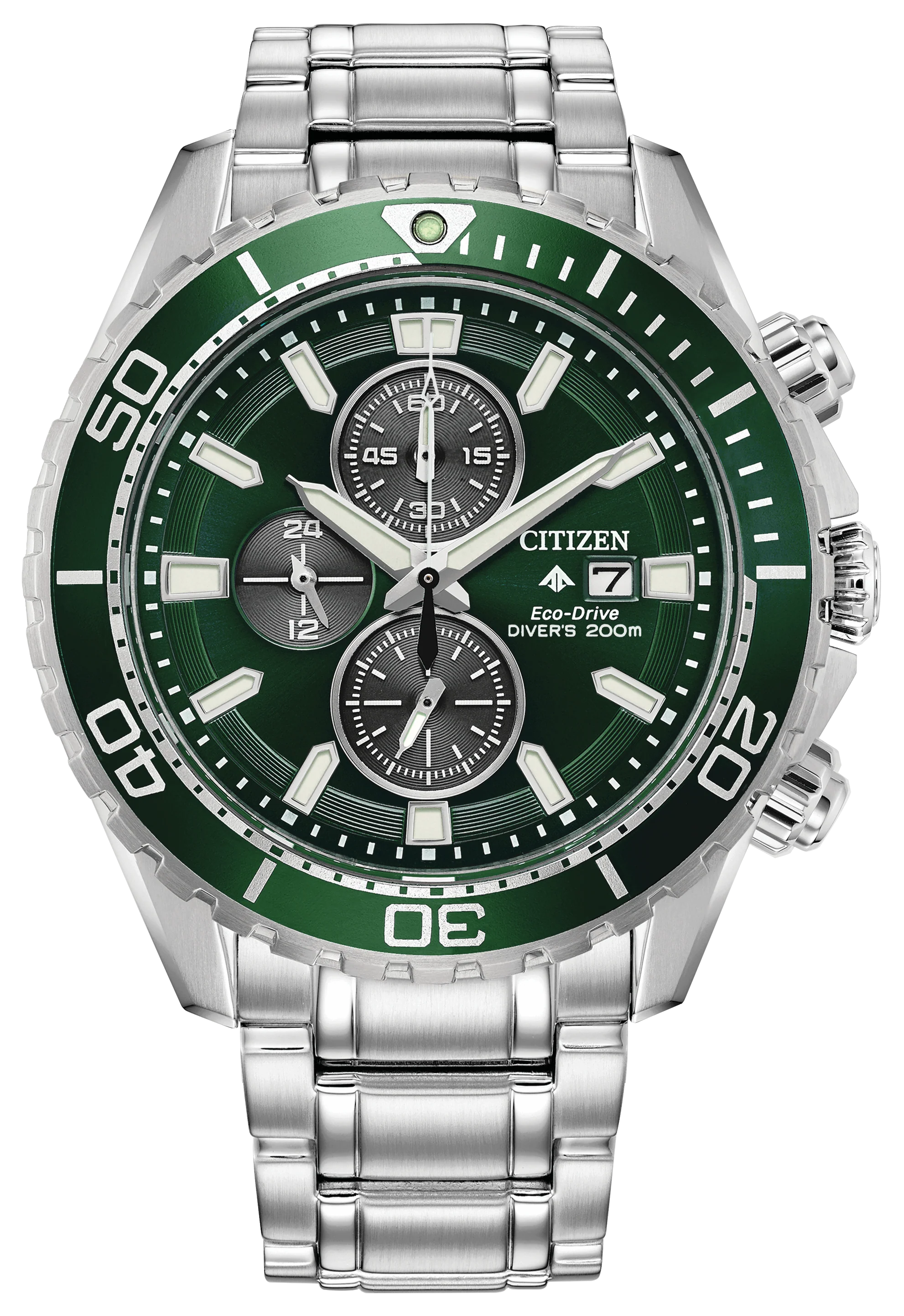 Dive 3 | 44mm, Steel, Green Dial