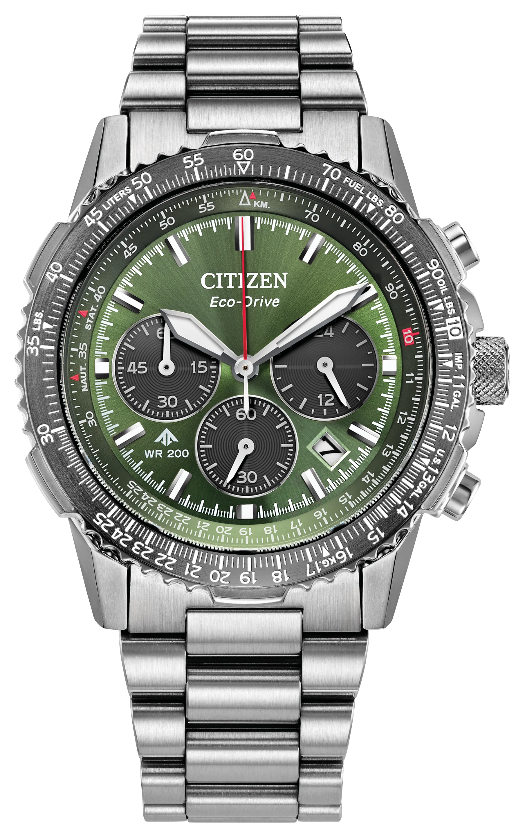 Navihawk | 40mm, Steel, Green Dial