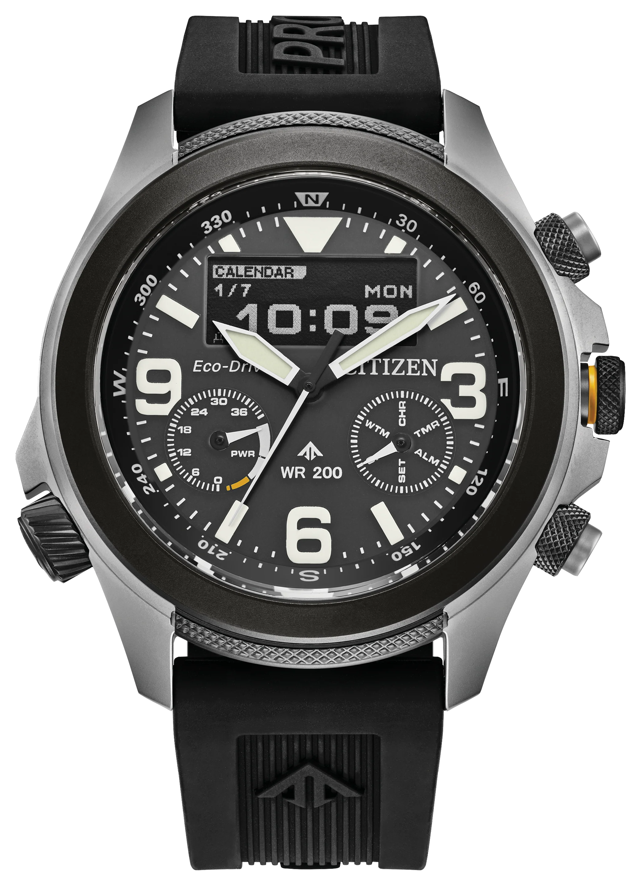 Promaster Land U822 | 44mm, Steel, Nylon, Black Dial
