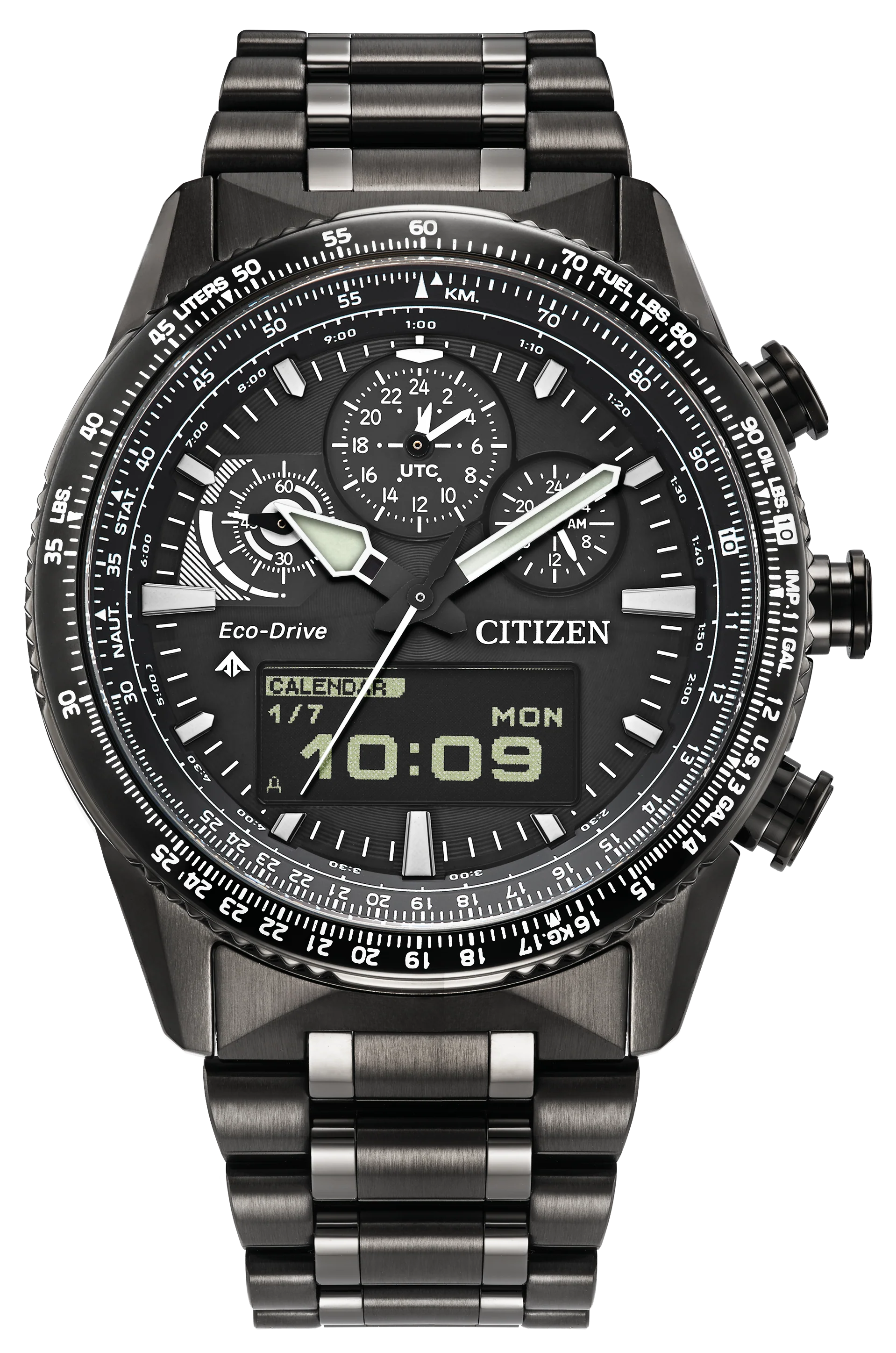 Skyhawk | 43mm, Steel, Two-Tone Steel & PVD Black, Black Dial