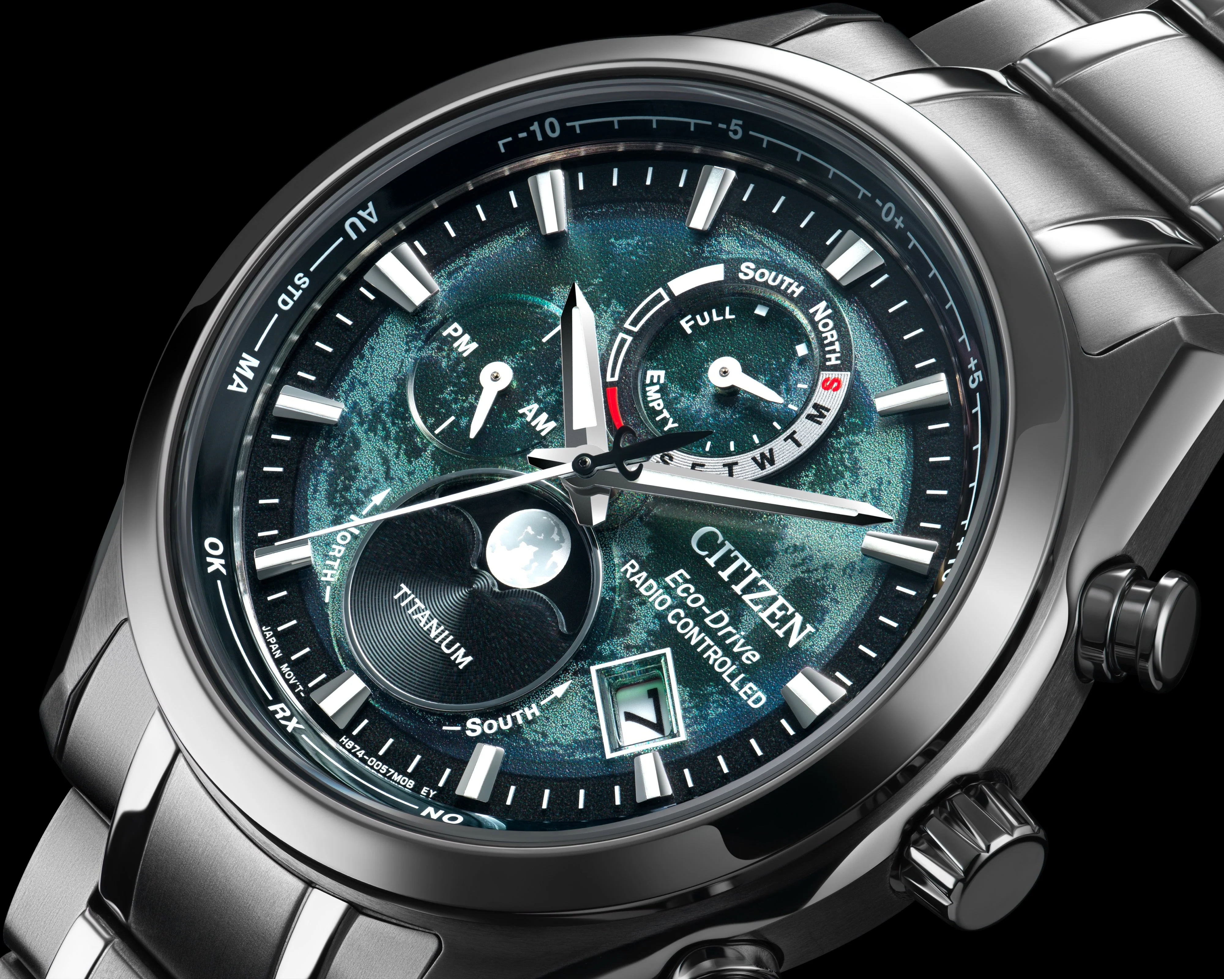 Tsuki-yomi A-T | 43mm, Titanium, Green Dial - Image 2