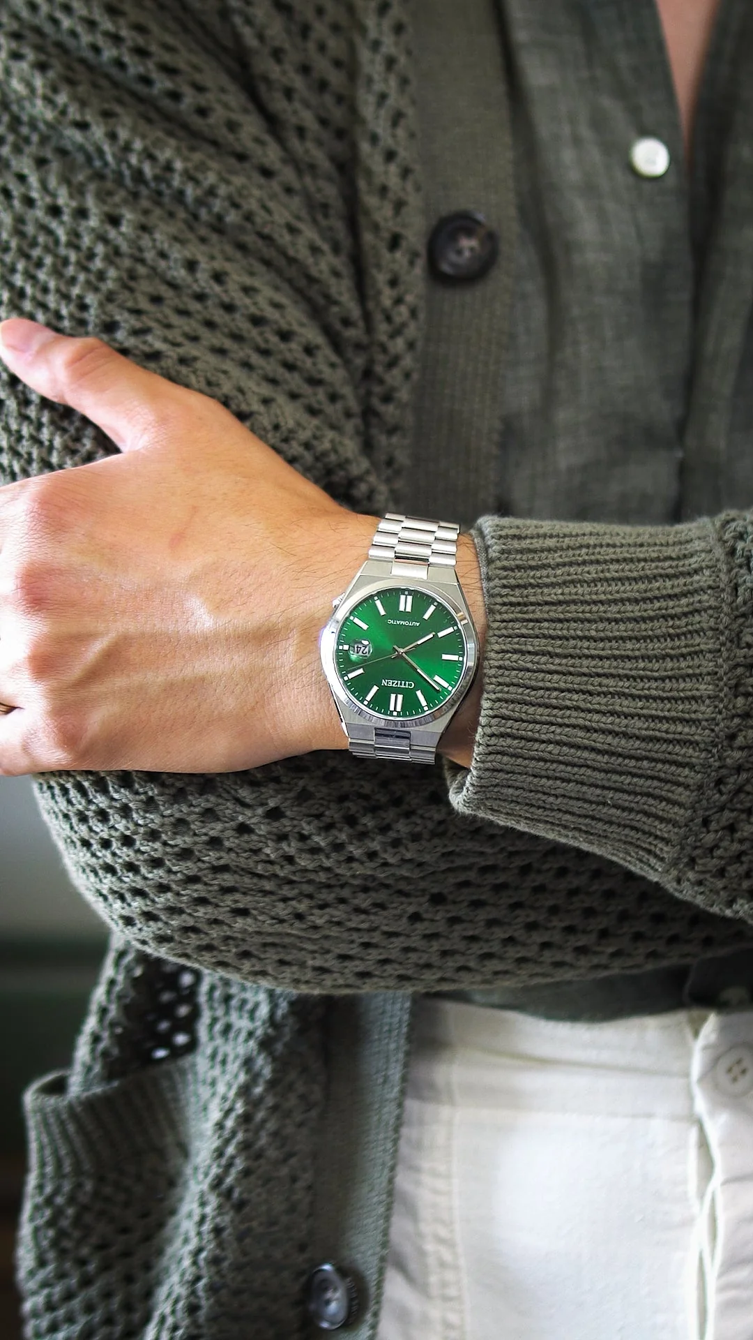 Tsuyosa | 40mm, Steel, Green Dial - Image 4
