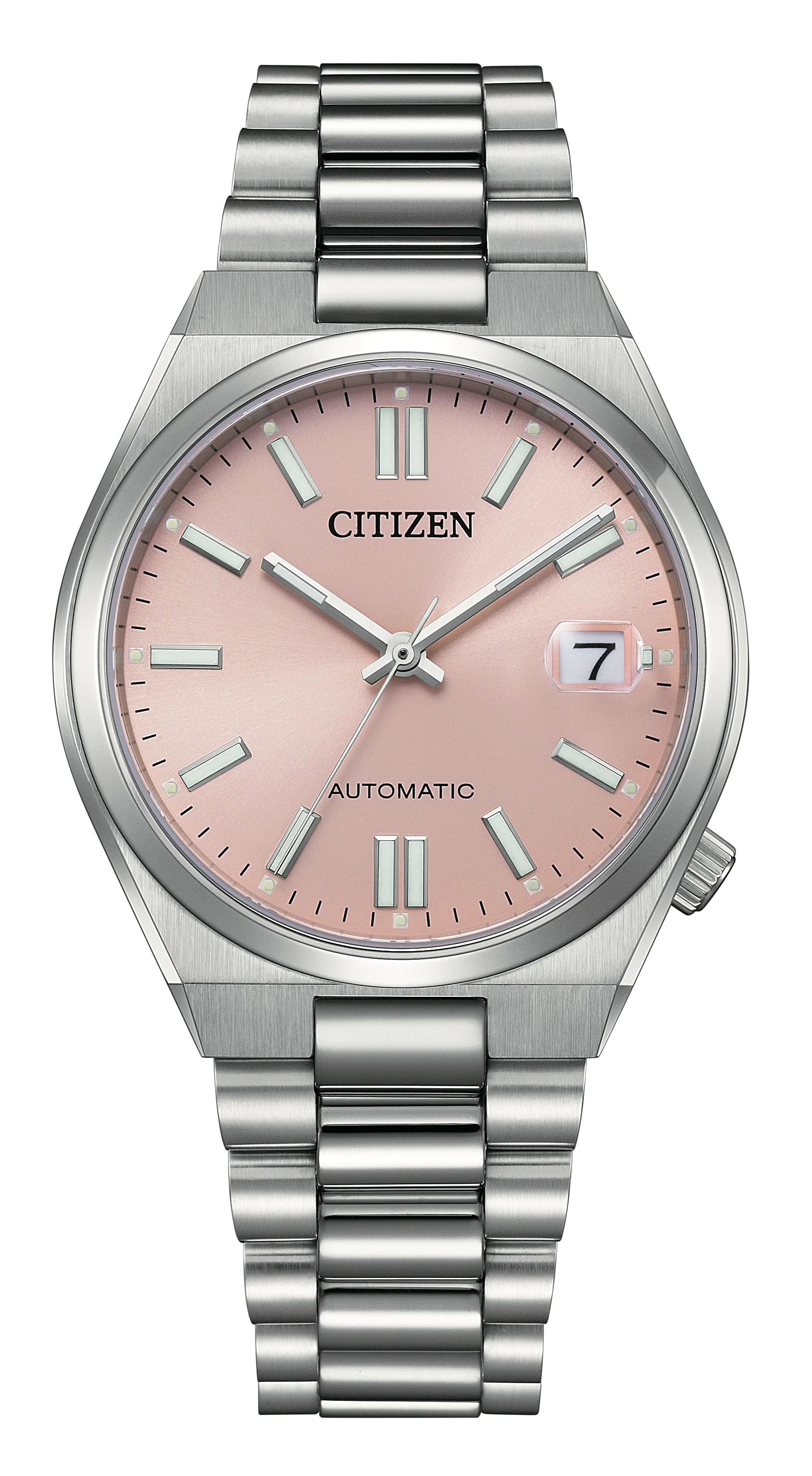 Tsuyosa | 37mm, Titanium, Steel, Pink Dial
