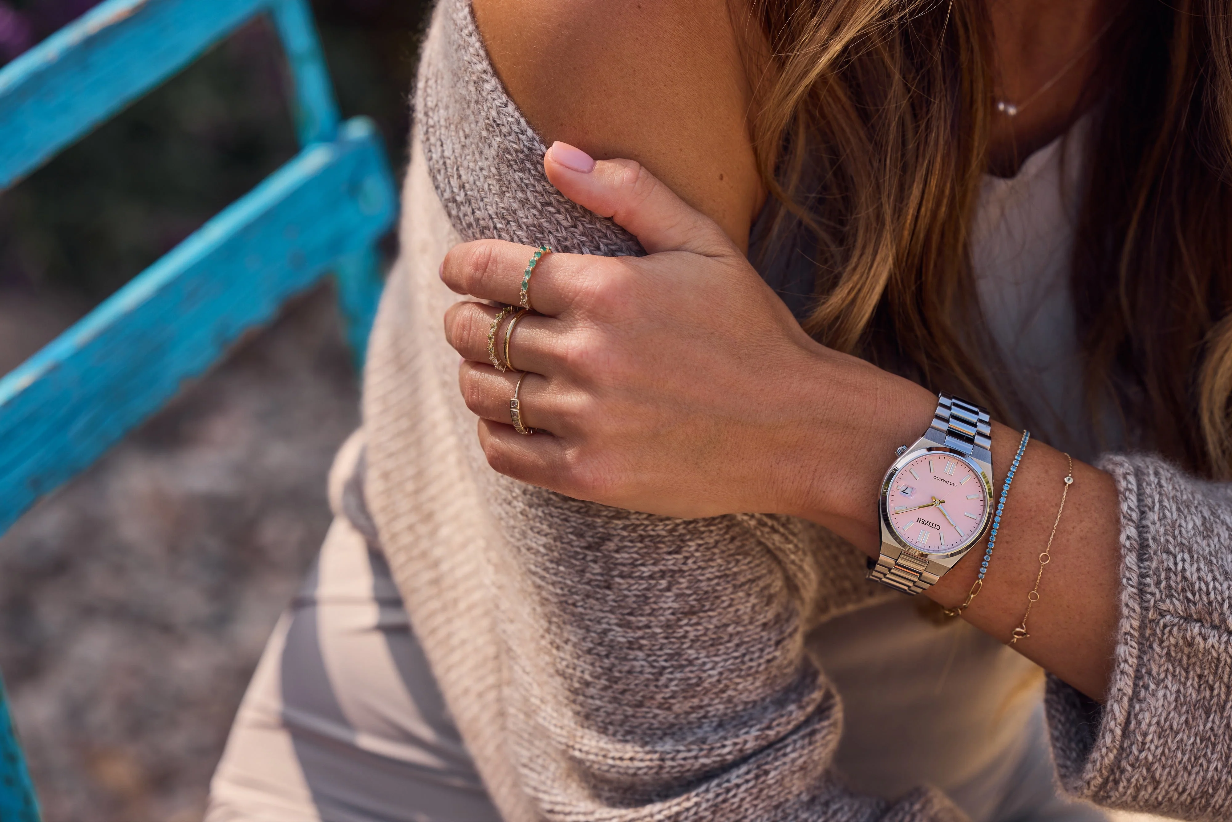Tsuyosa | 37mm, Titanium, Steel, Pink Dial - Image 3