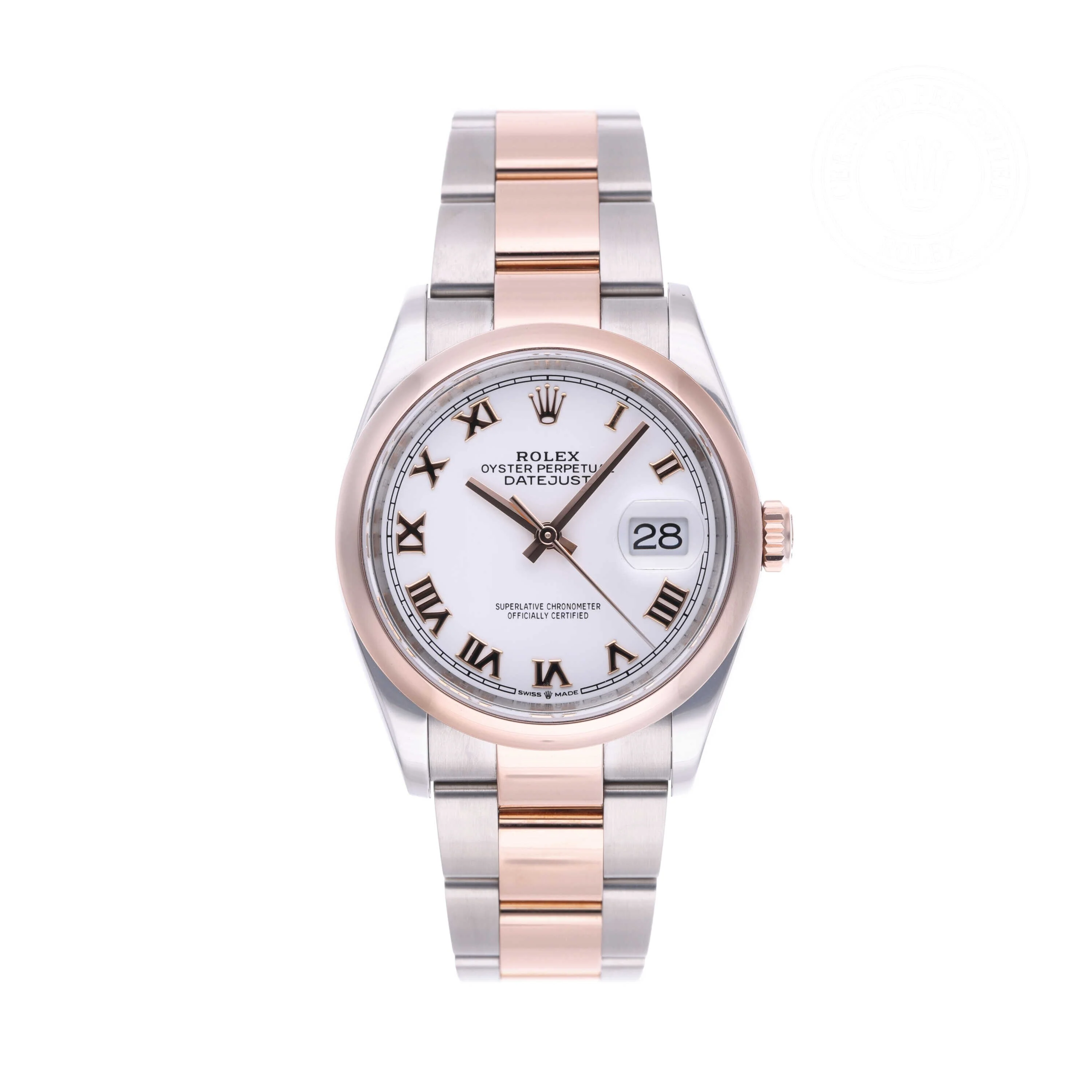 Datejust 36 | 36mm, Two-Tone Steel & 18K Rose Gold, Ref. M126201