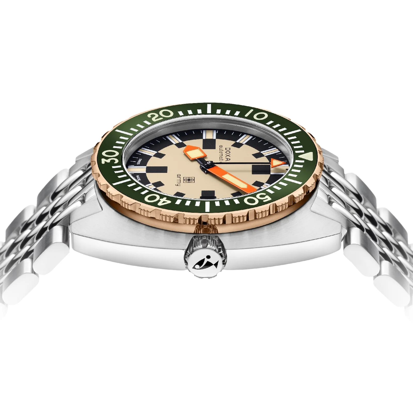 DOXA Army Bronze | 42.5mm, Steel, Beige Dial - Image 3