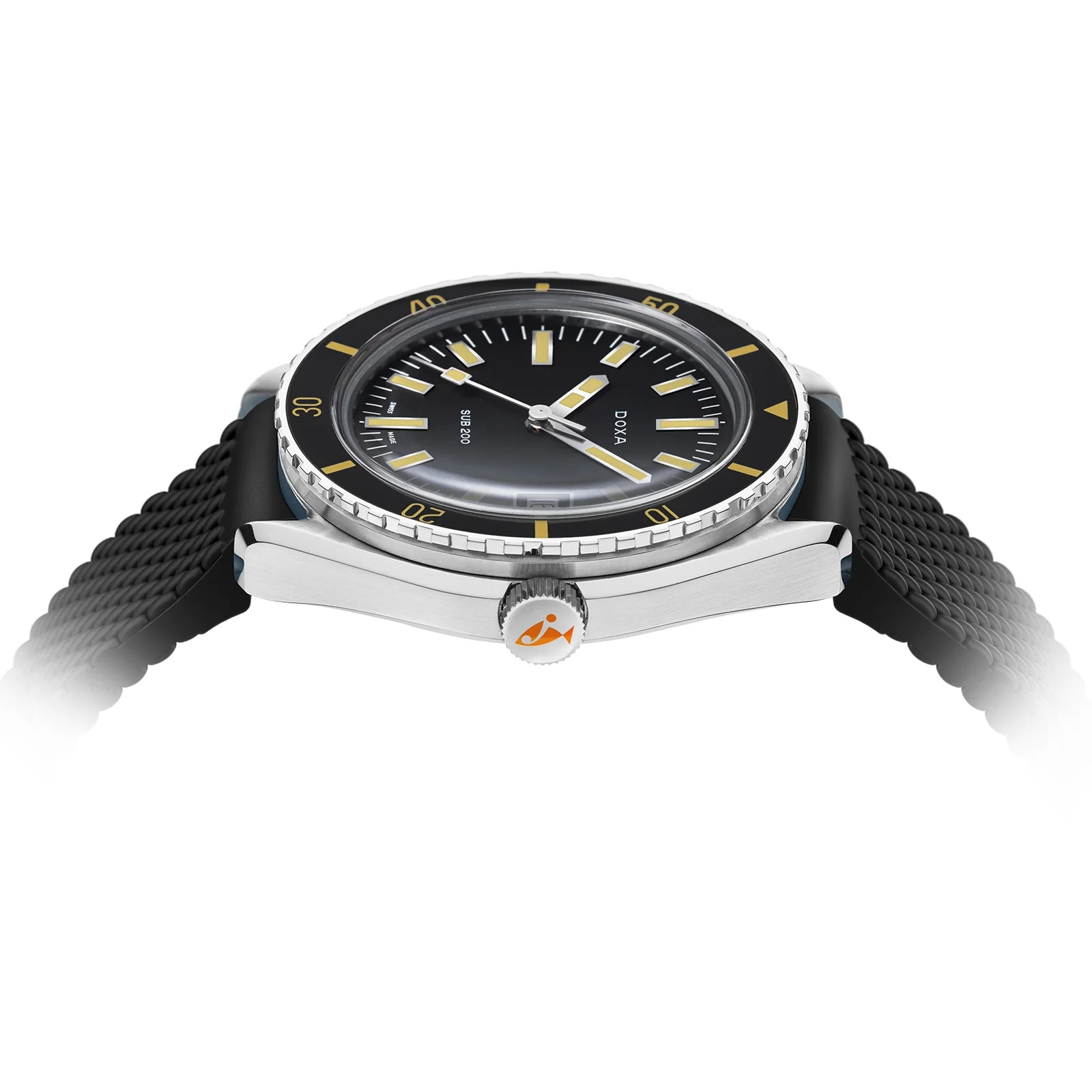Sub 200 Sharkhunter | 42mm, Steel, Fabric, Black Dial - Image 3