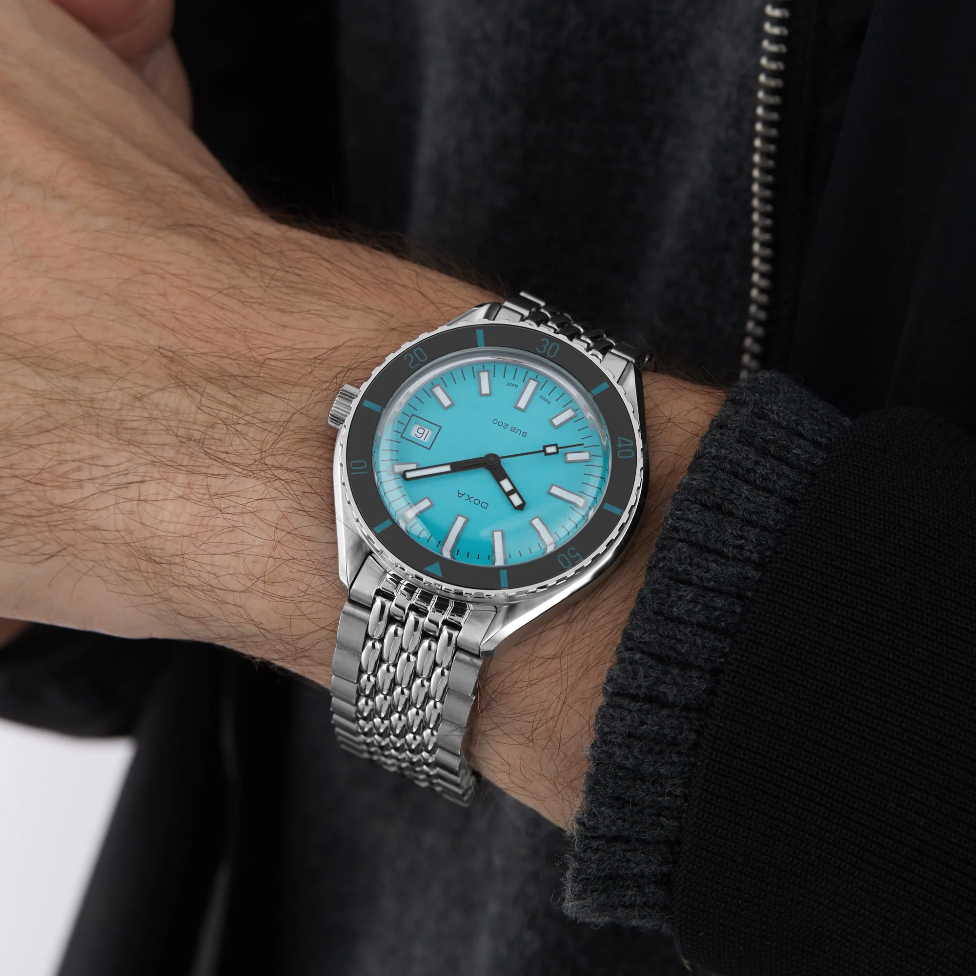 Sub 200 Aquamarine | 42mm, Steel, Turquoise Dial - Image 7