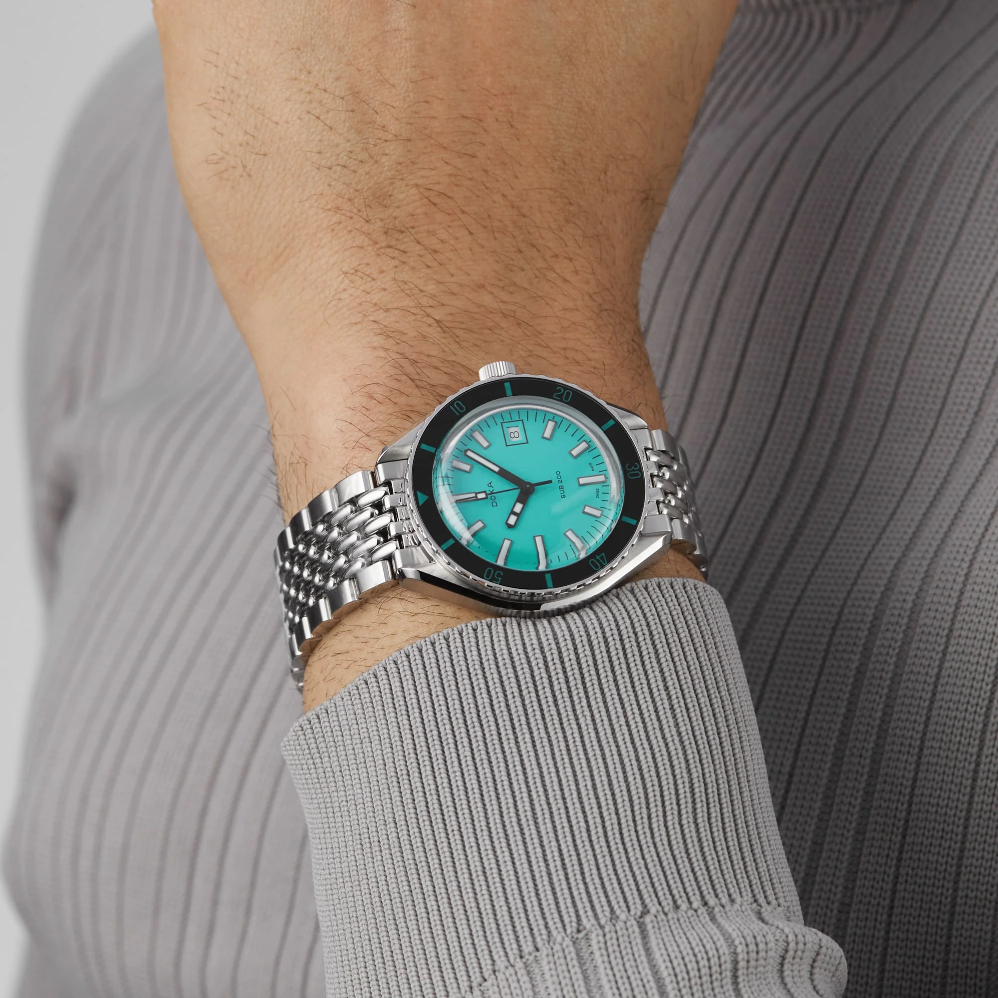 Sub 200 Aquamarine | 42mm, Steel, Turquoise Dial - Image 8