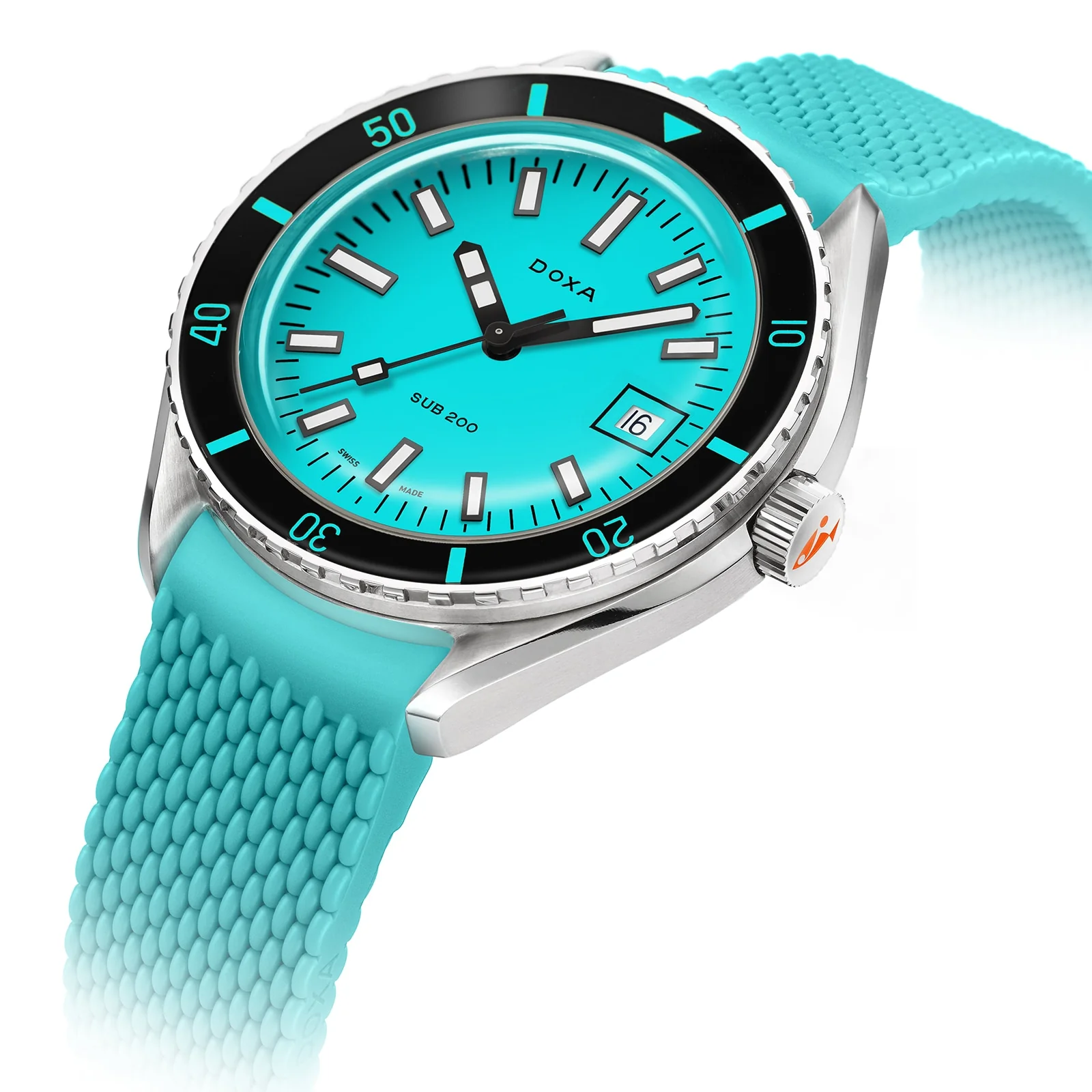 Sub 200 Aquamarine | 42mm, Steel, Fabric, Turquoise Dial - Image 2