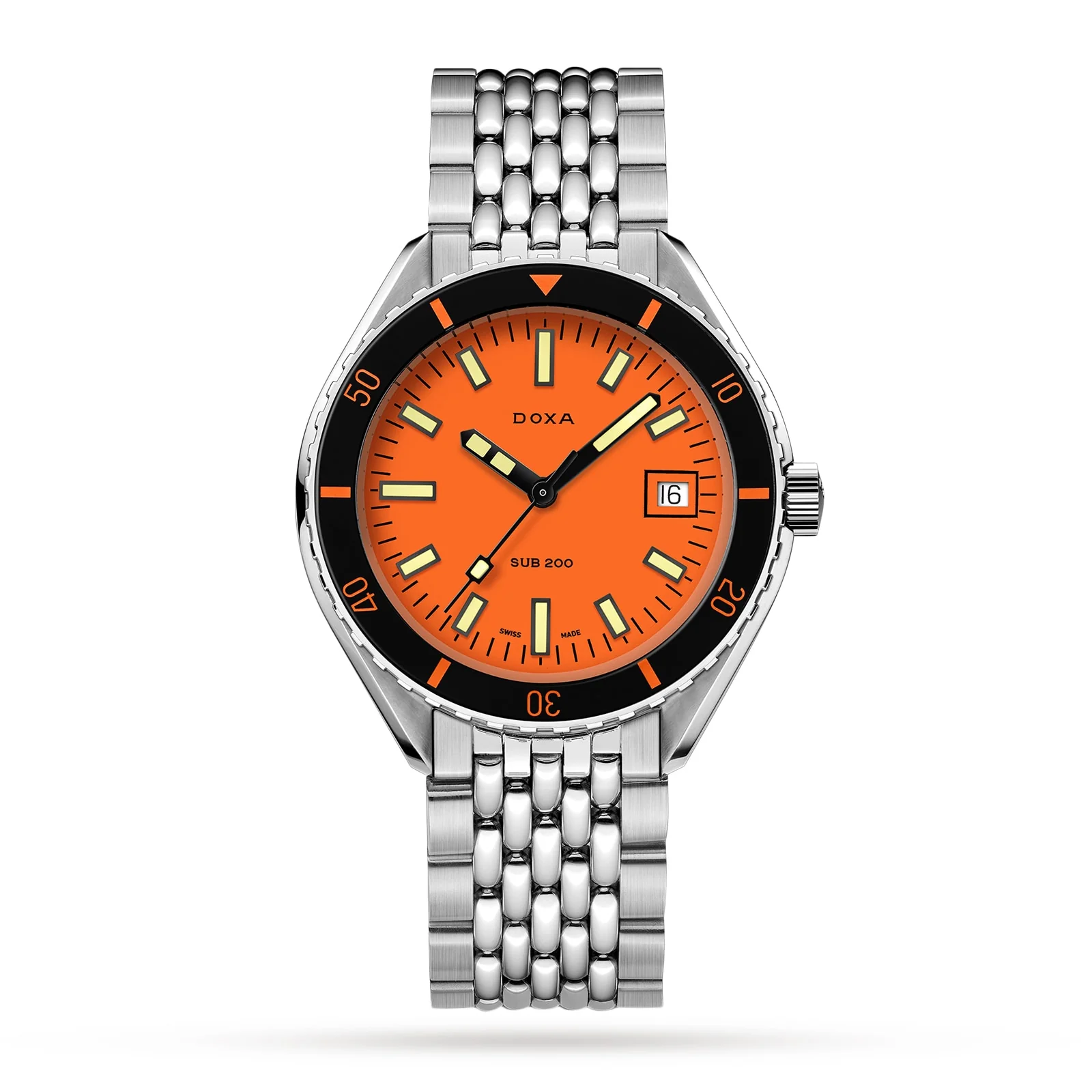 Sub 200 Professional | 42mm, Steel, Orange Dial