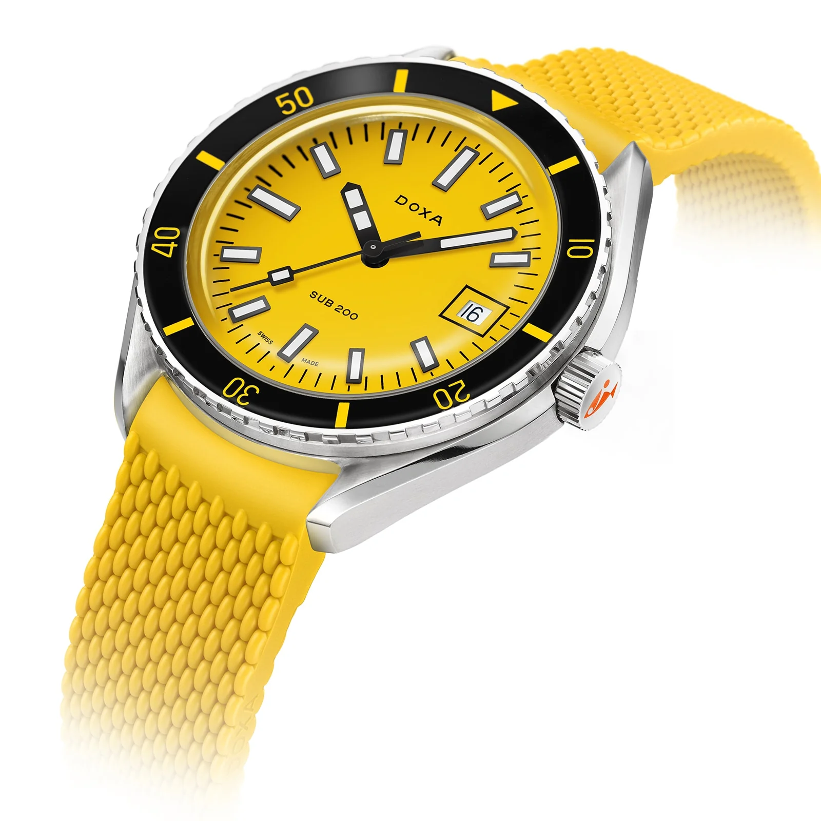 Sub 200 Divingstar | 42mm, Steel, Fabric, Yellow Dial - Image 2