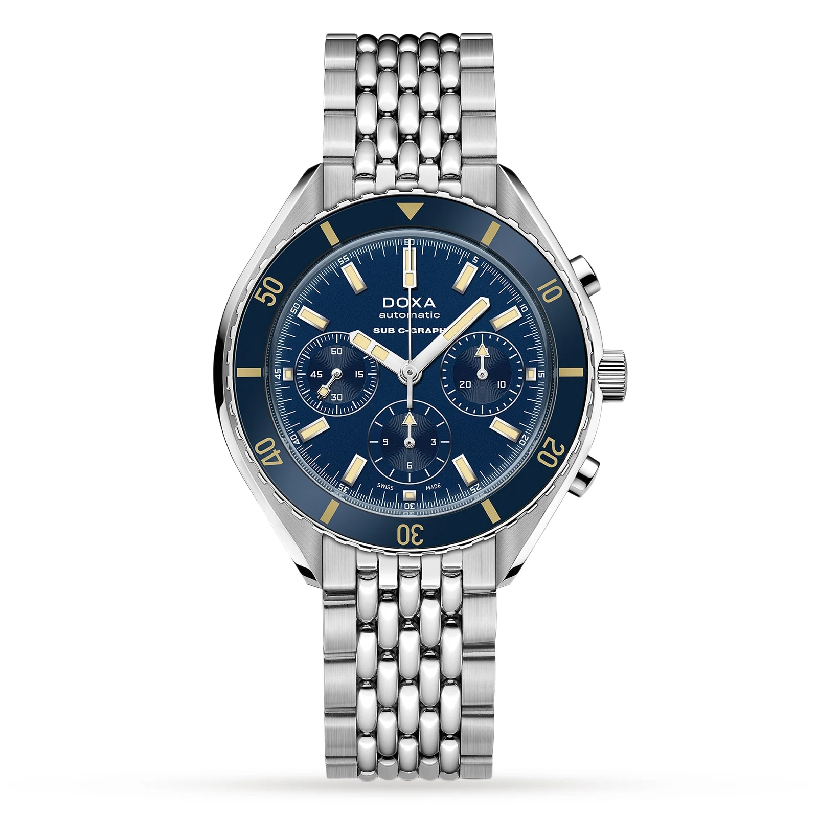 Sub 200 C-Graph Caribbean | 45mm, Steel, Navy Dial