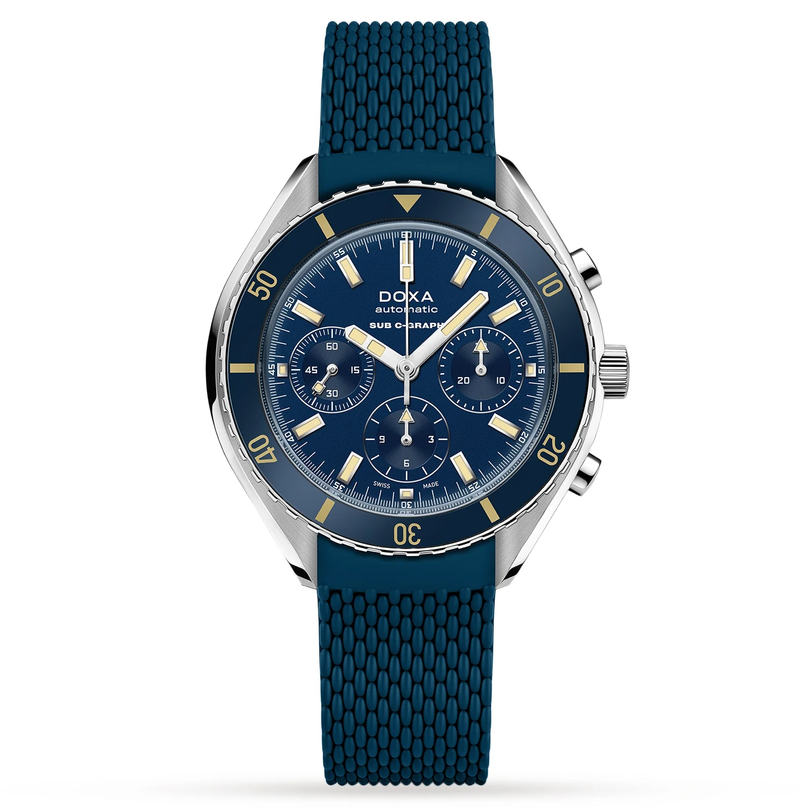 Sub 200 C-Graph Caribbean | 45mm, Steel, Rubber, Navy Dial