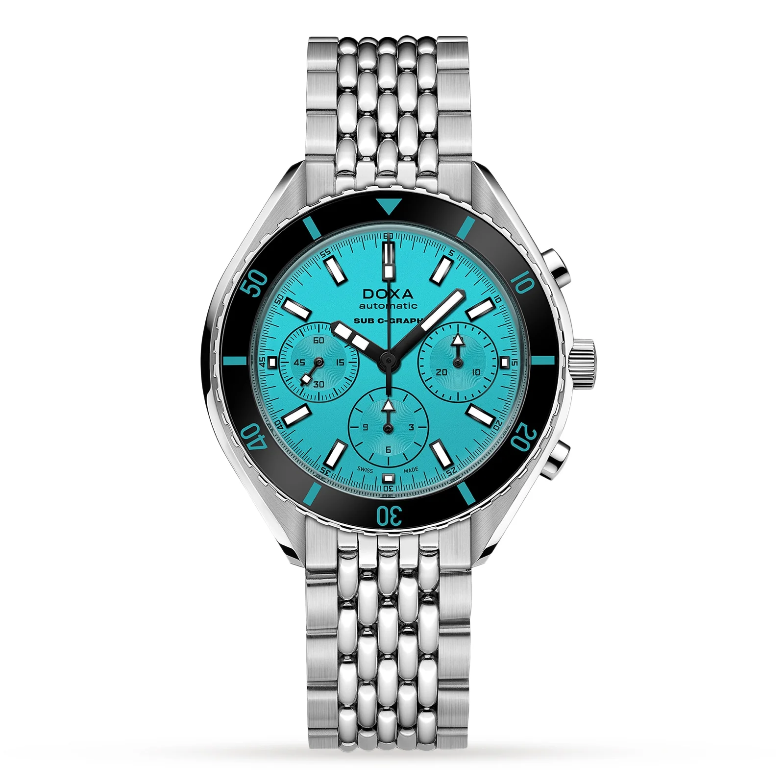 Sub 200 C-Graph Aquamarine | 45mm, Steel, Turquoise Dial
