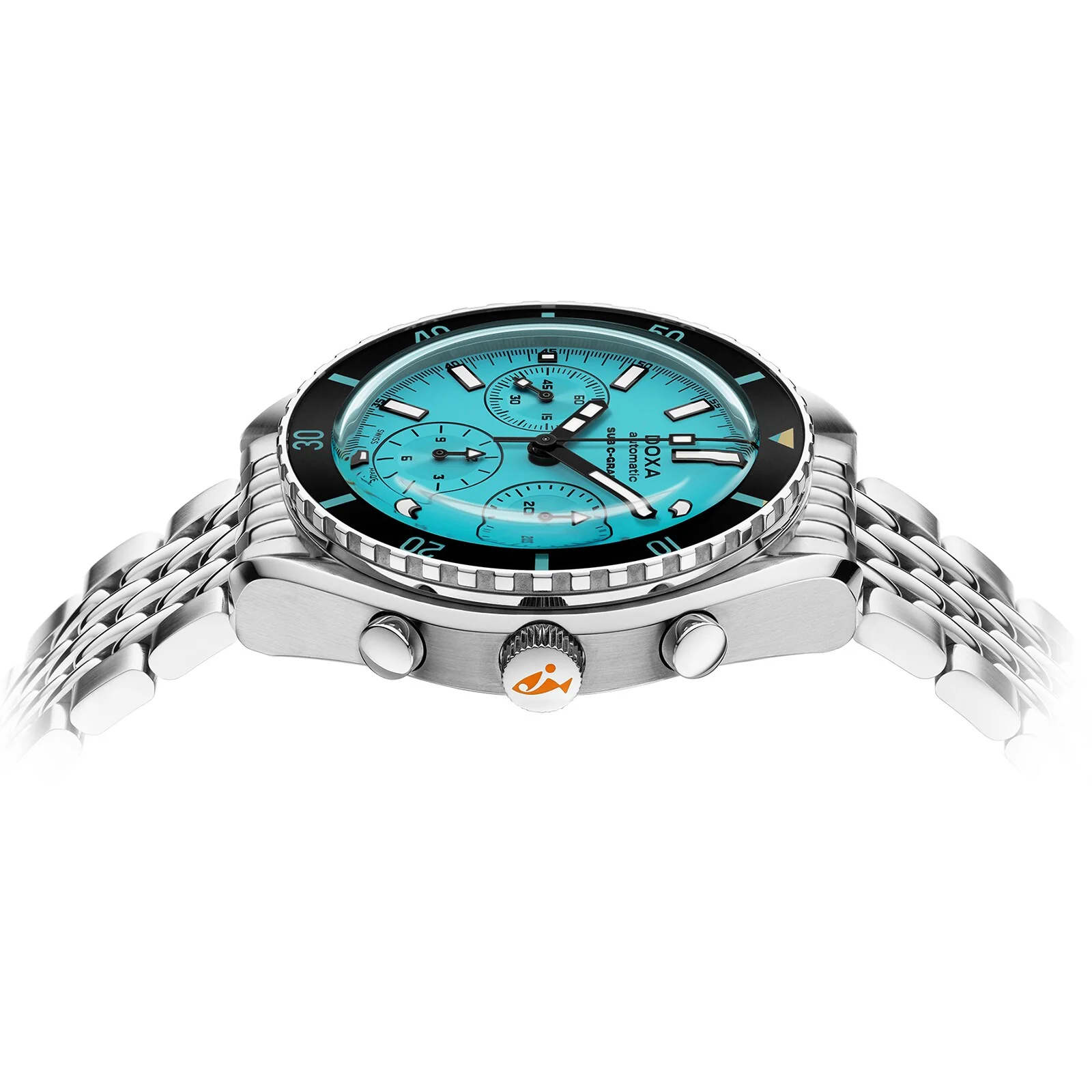 Sub 200 C-Graph Aquamarine | 45mm, Steel, Turquoise Dial - Image 3