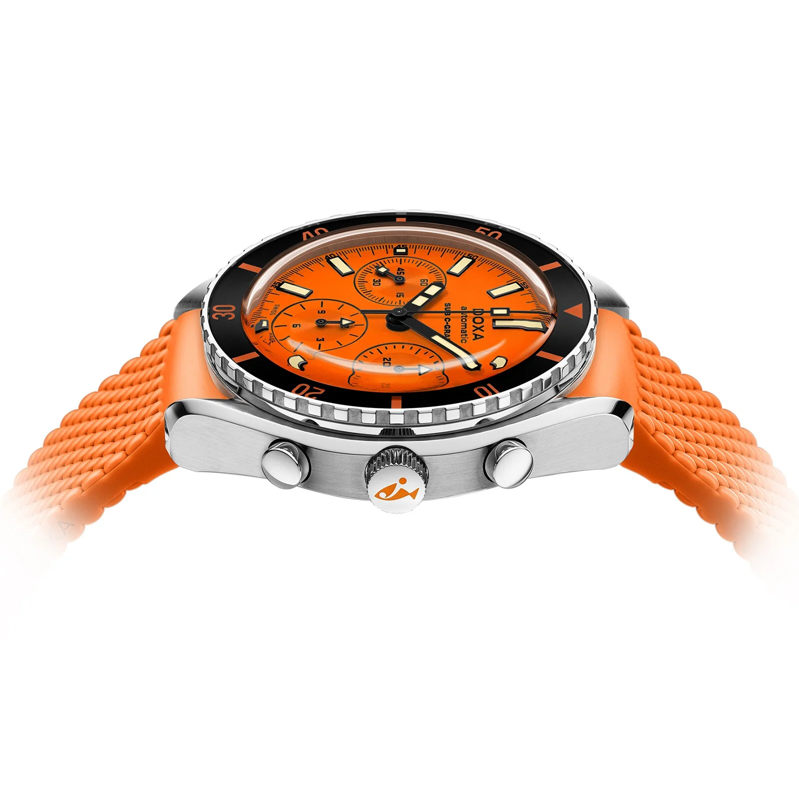 Sub 200 C-Graph Professional | 45mm, Steel, Rubber, Orange Dial - Image 3