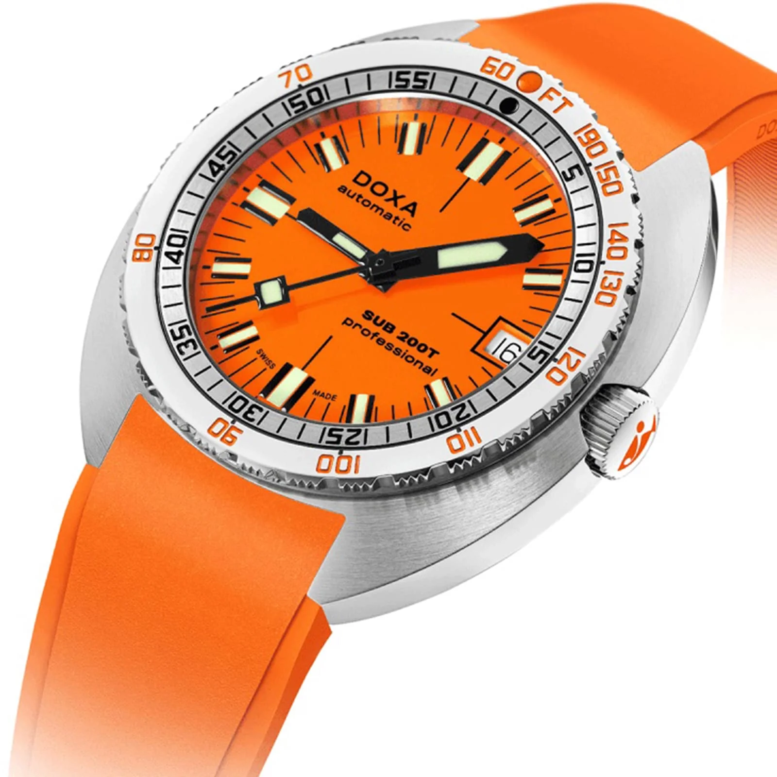 Sub 200T Professional | 39mm, Steel, Rubber, Orange Dial - Image 2
