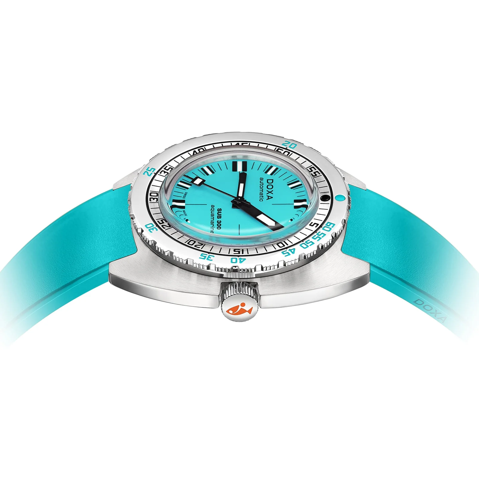 Sub 300 Aquamarine | 42.5mm, Steel, Rubber, Turquoise Dial - Image 3
