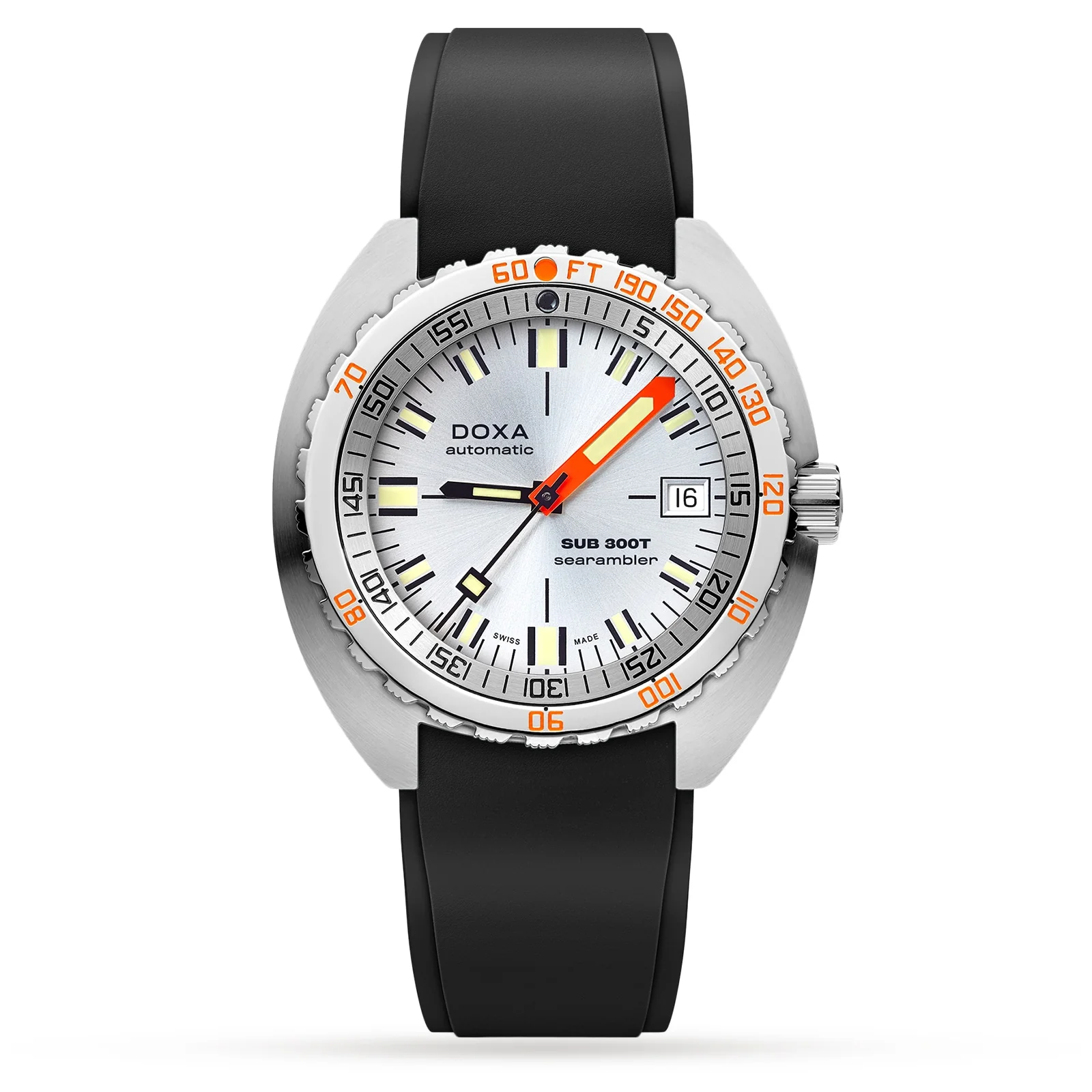 Sub 300T Searambler | 42.5mm, Steel, Rubber, Silver Dial