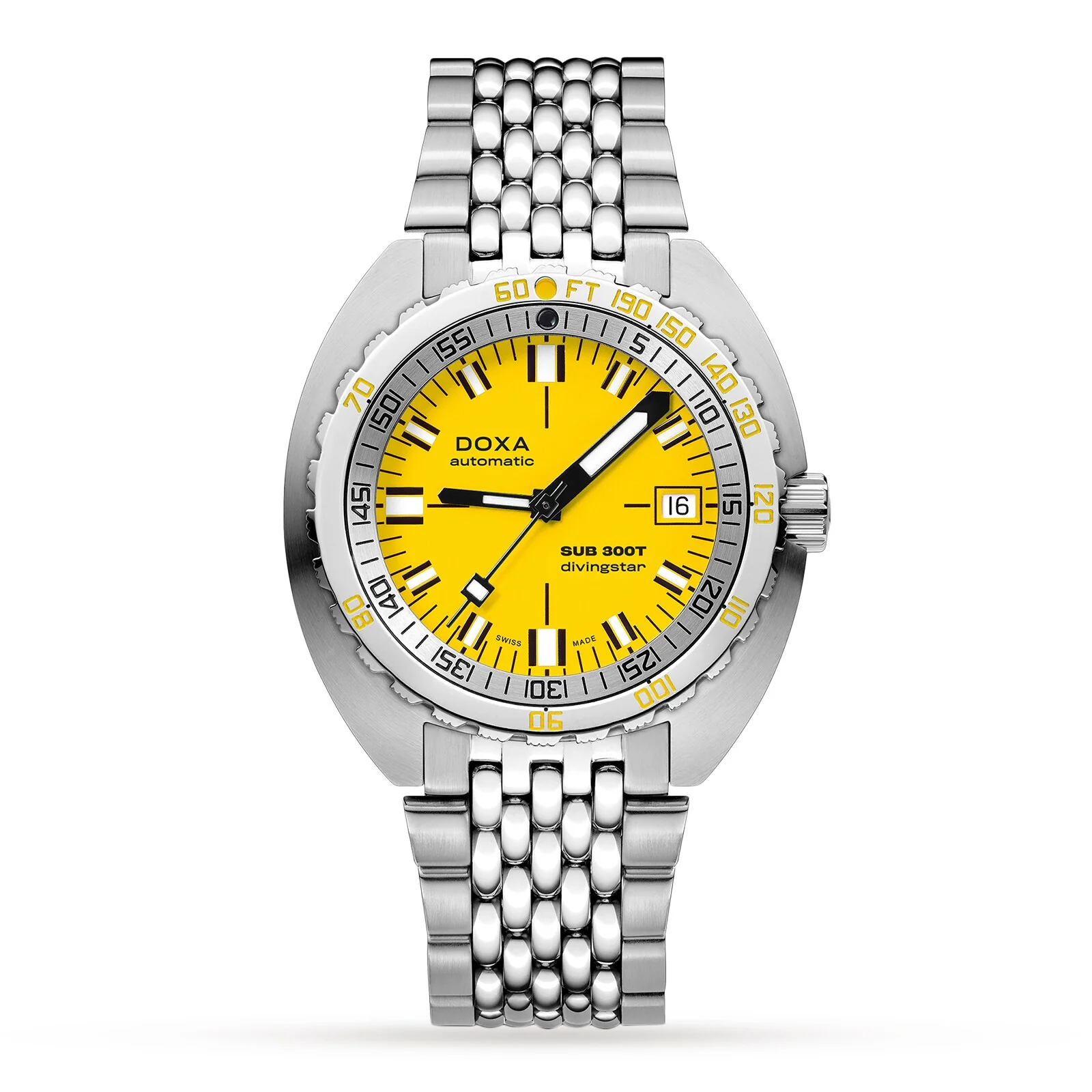 Sub 300T Divingstar | 42.5mm, Steel, Yellow Dial