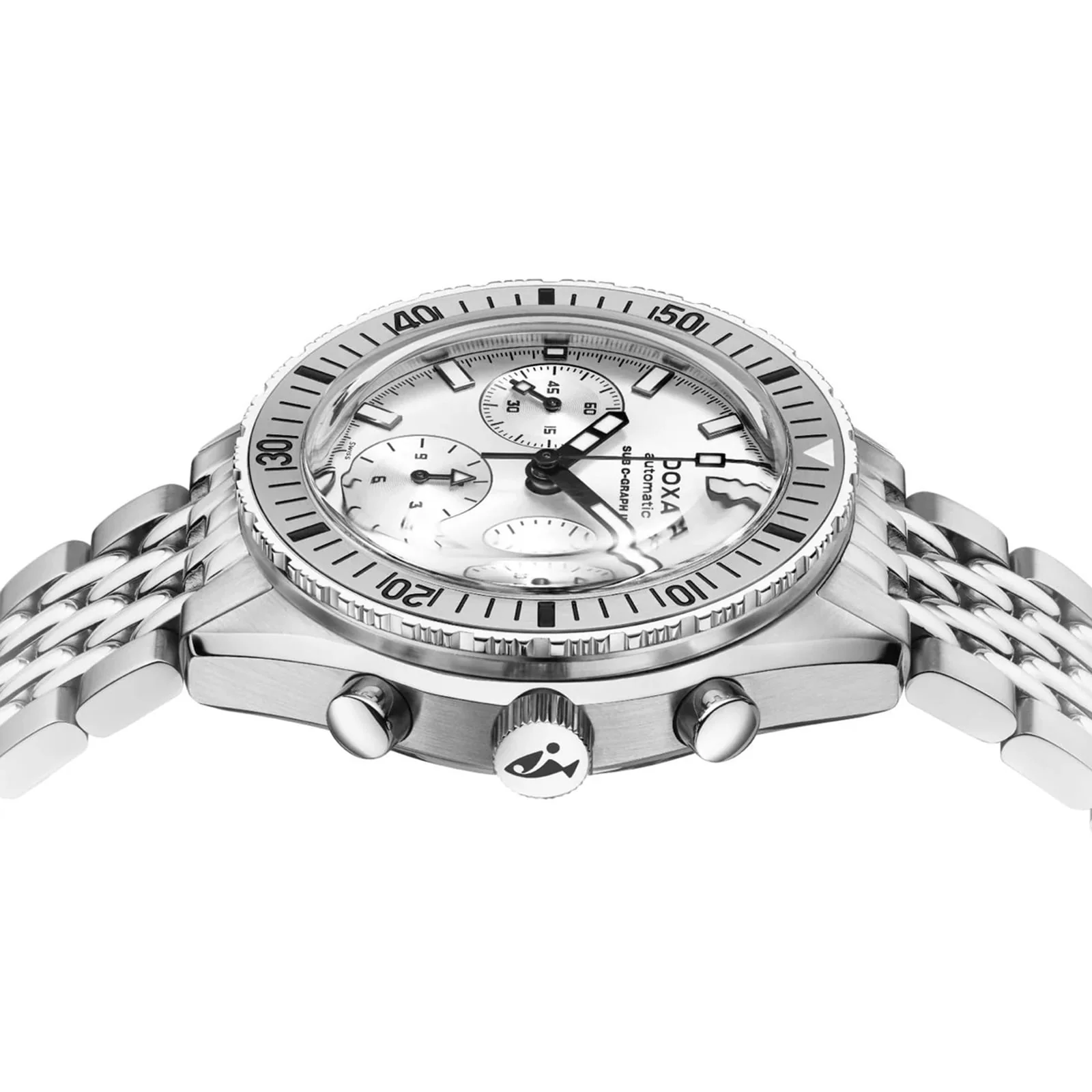 Sub 200 C-Graph II Whitepearl | 42mm, Steel, Rubber, Silver Dial - Image 6