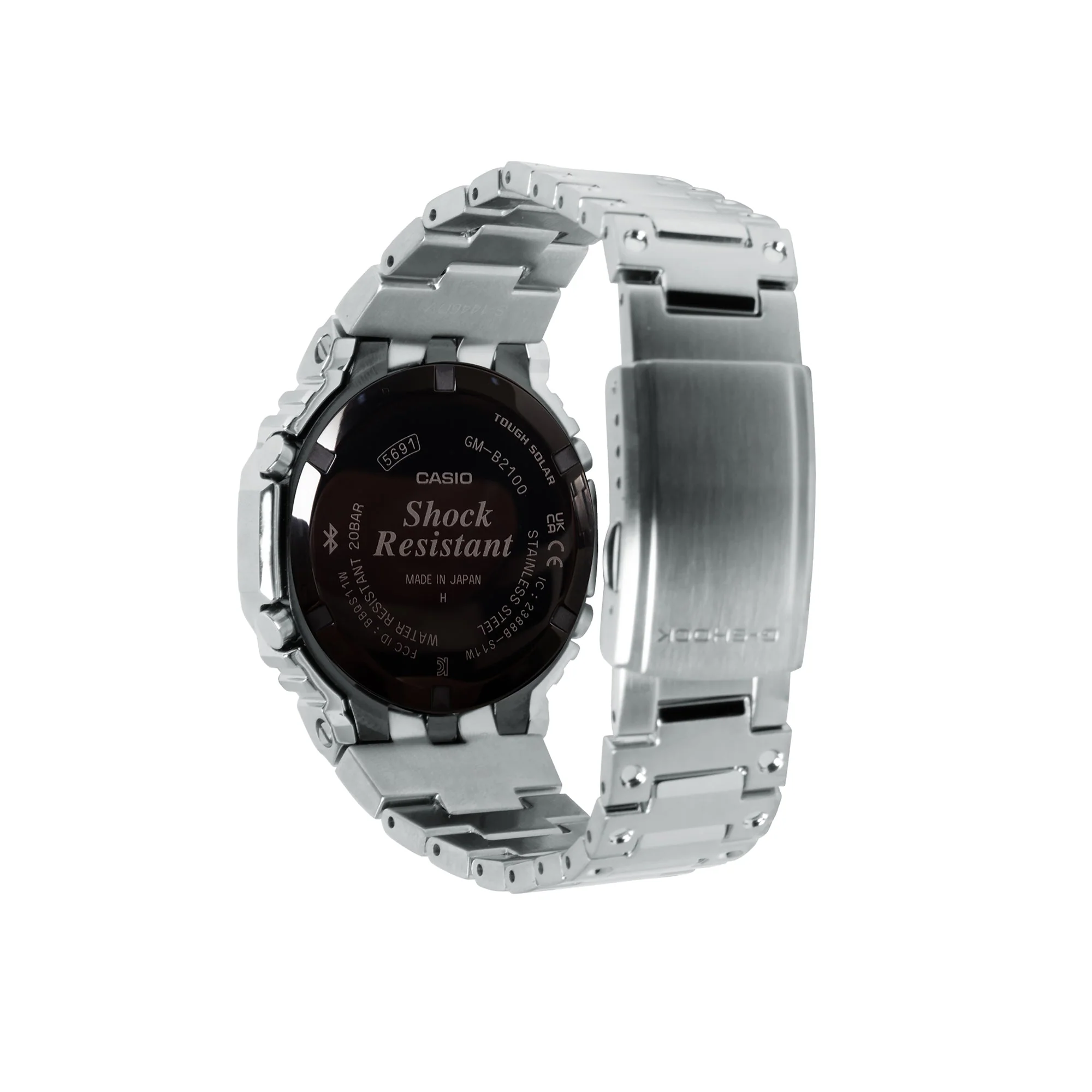 GM-B2100SD-1C Solar Premium Metal Steel Silver | 49mm, Steel, Black Dial - Image 2