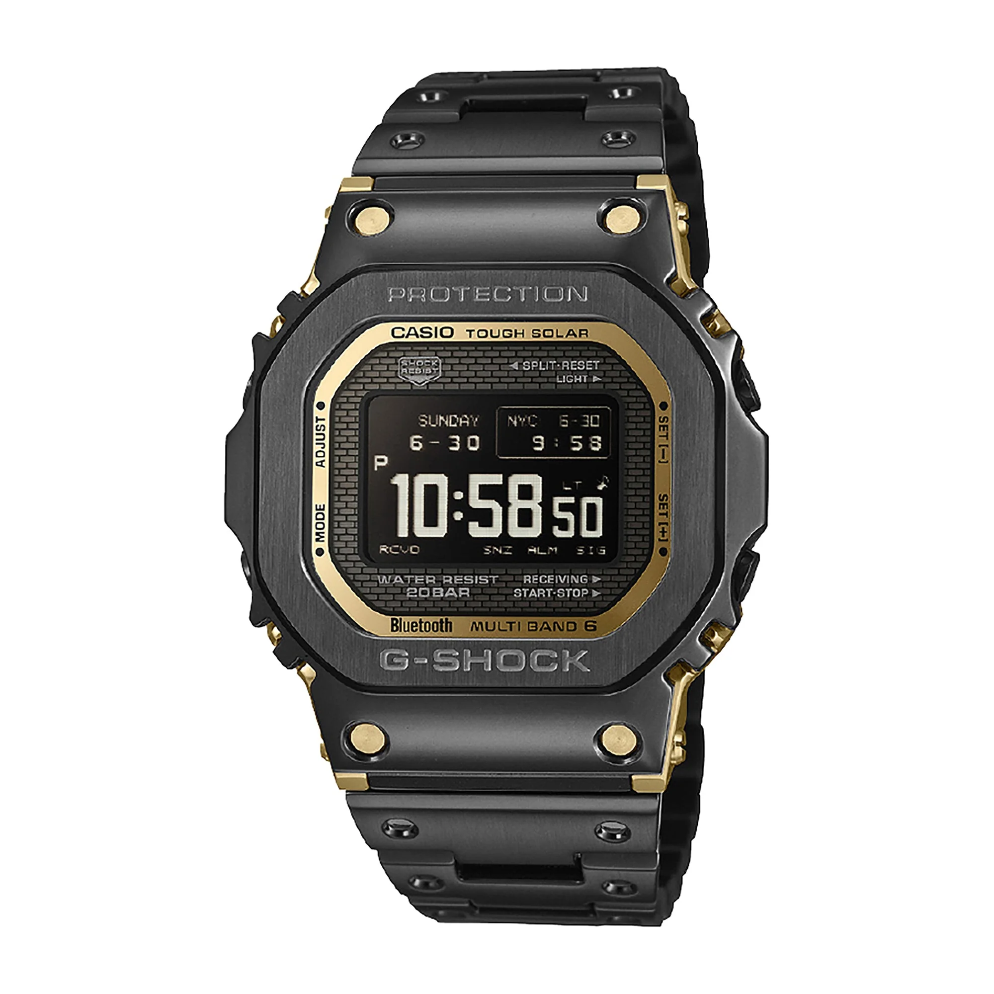 GMW-BZ5000BD-1 Solar Premium Metal Steel Black | 49mm, Steel, Black Dial