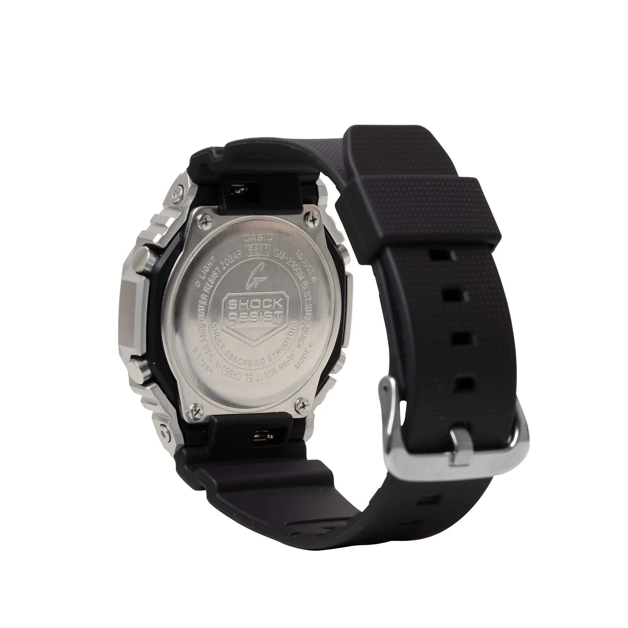 GM-2100M-1A Quartz G Steel Steel / Resin Silver | 49mm, Steel & Rubber Coating, Resin, Black Dial - Image 2