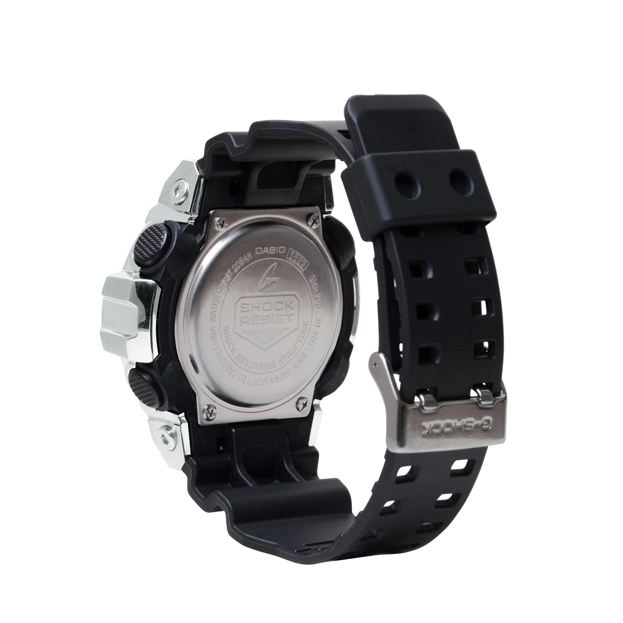 GM-700-1A Quartz G Steel Steel / Resin Silver | 58mm, Steel & Rubber Coating, Resin, Silver Dial - Image 2