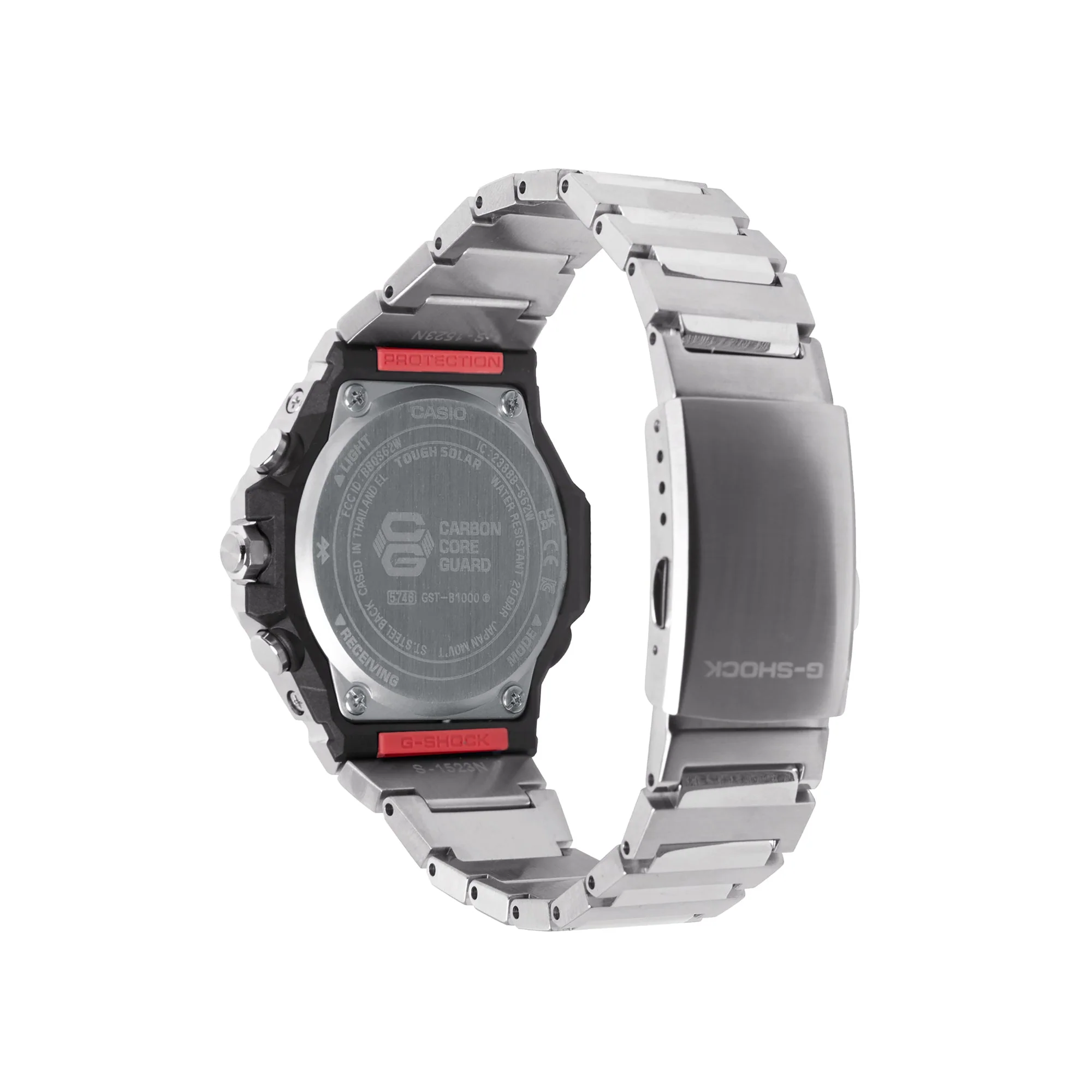 GST-B1000D-1A Solar G Steel Steel / Carbon Silver | 46mm, Steel & Carbon, Black Dial - Image 2