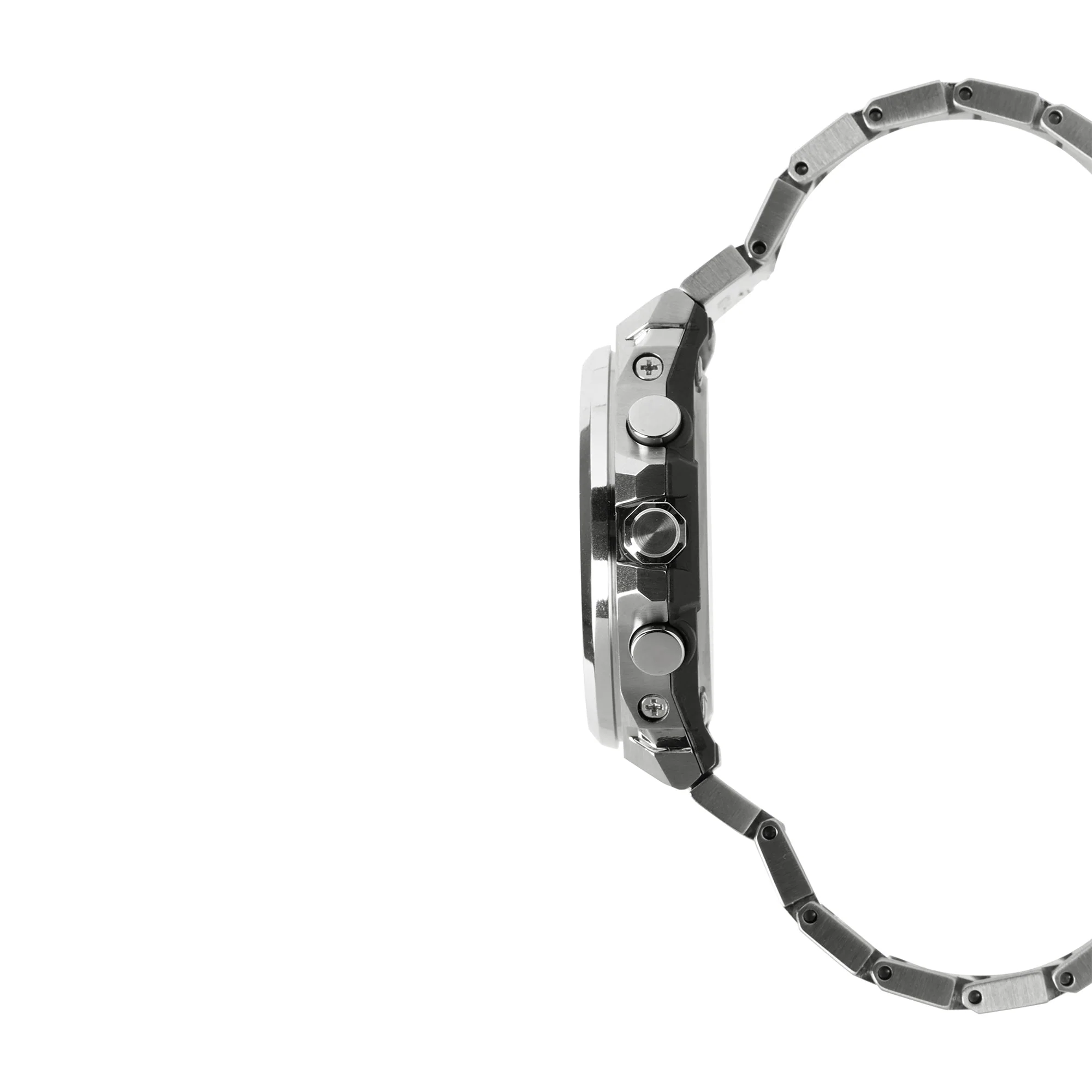 GST-B1000D-1A Solar G Steel Steel / Carbon Silver | 46mm, Steel & Carbon, Black Dial - Image 3
