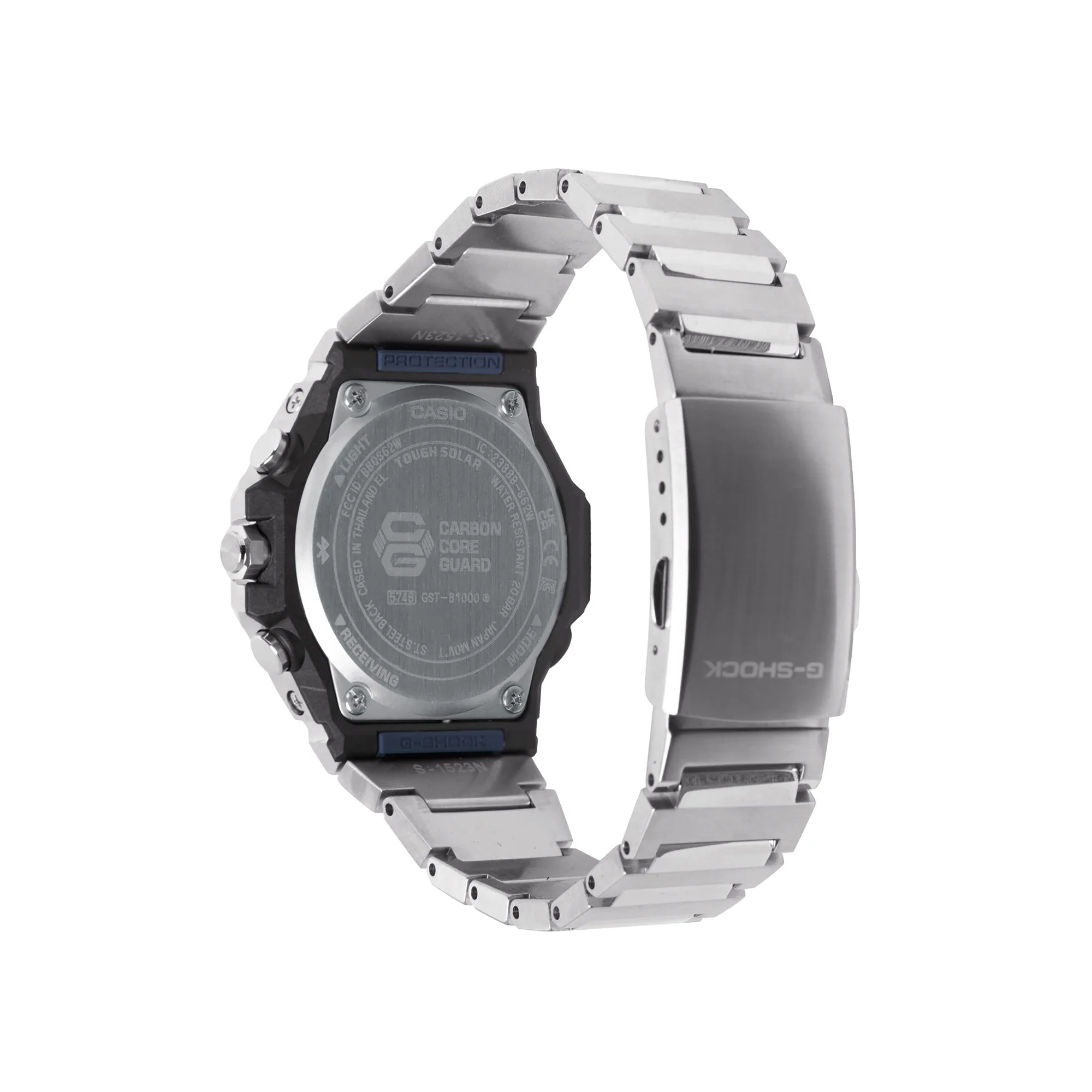 GST-B1000D-2A Solar G Steel Steel / Carbon Silver | 46mm, Steel & Carbon, Blue Dial - Image 2