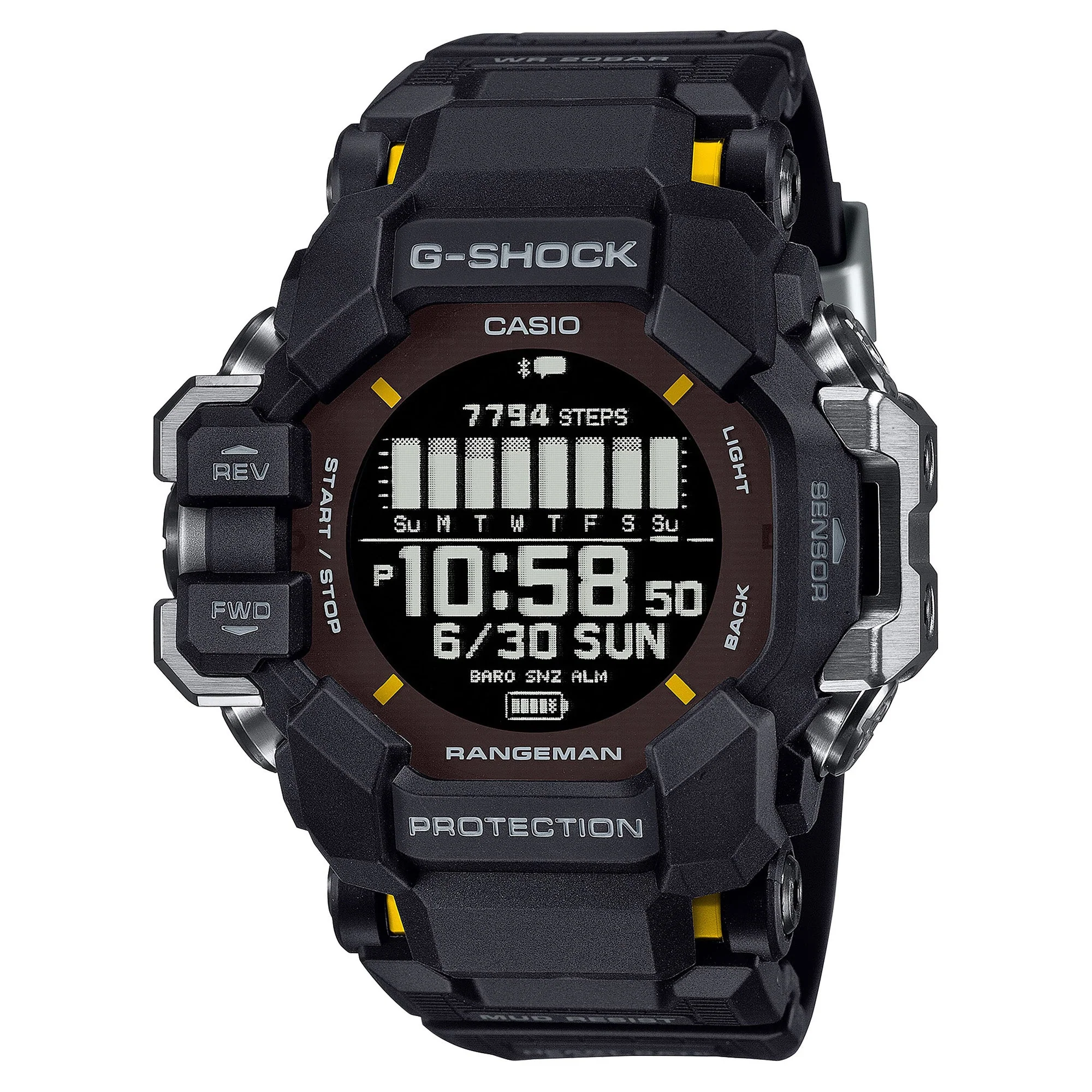 GPR-H1000-1 Solar Master of G Rangeman Resin Black | 60.5mm, Resin, Black Dial