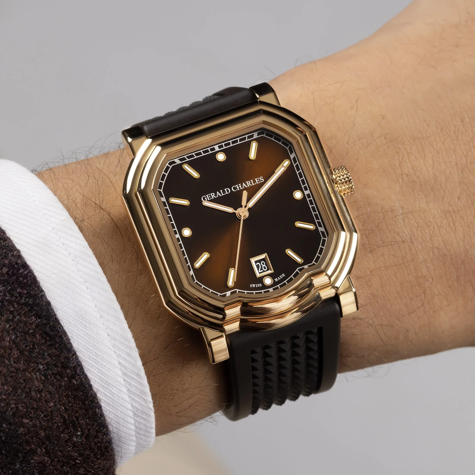 Maestro 2.0 Ultra-Thin | 39mm, 18K Rose Gold, Rubber, Chocolate Dial - Image 3