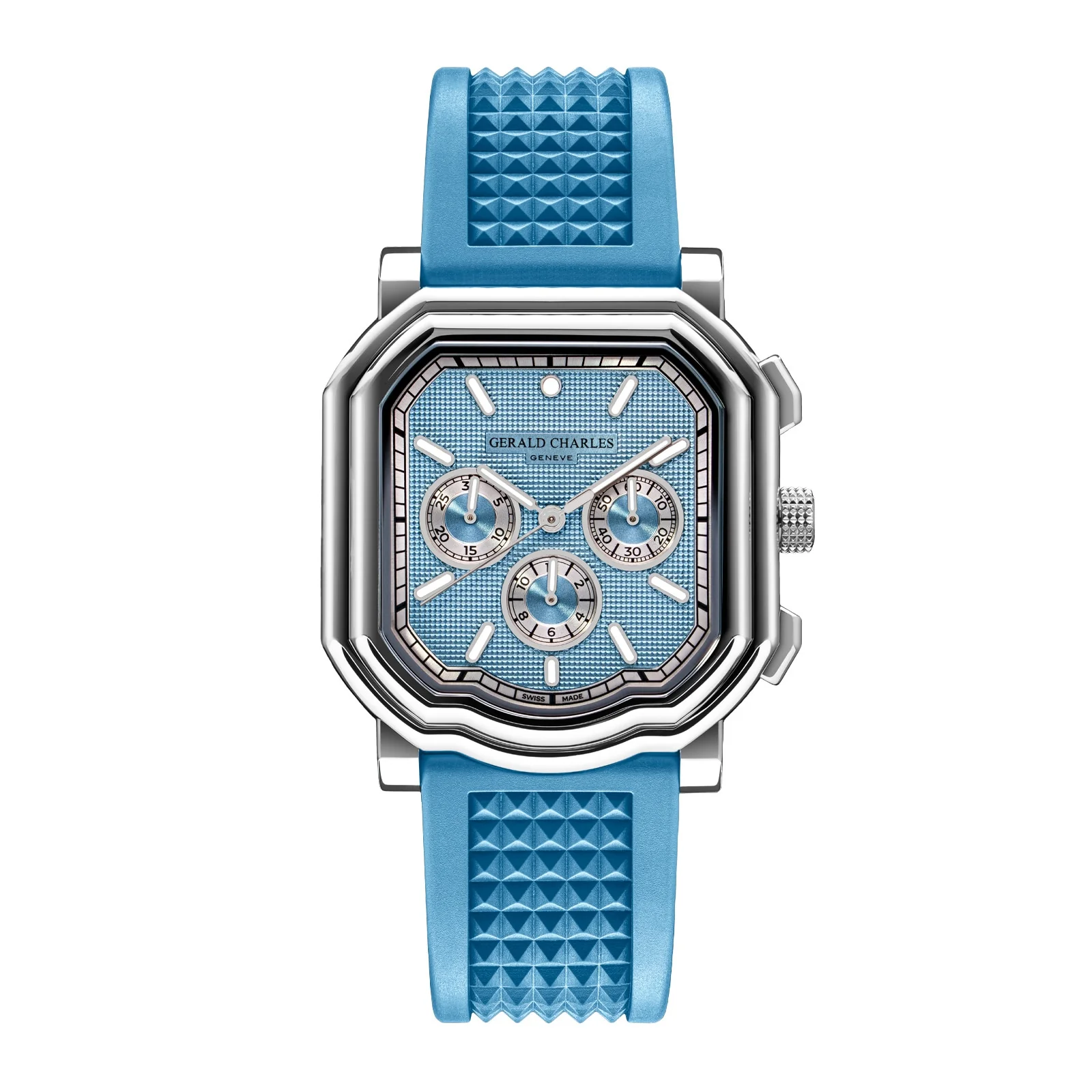 Maestro 3.0 Chronograph Clou de Paris | 39mm, Steel, Rubber, Blue Dial