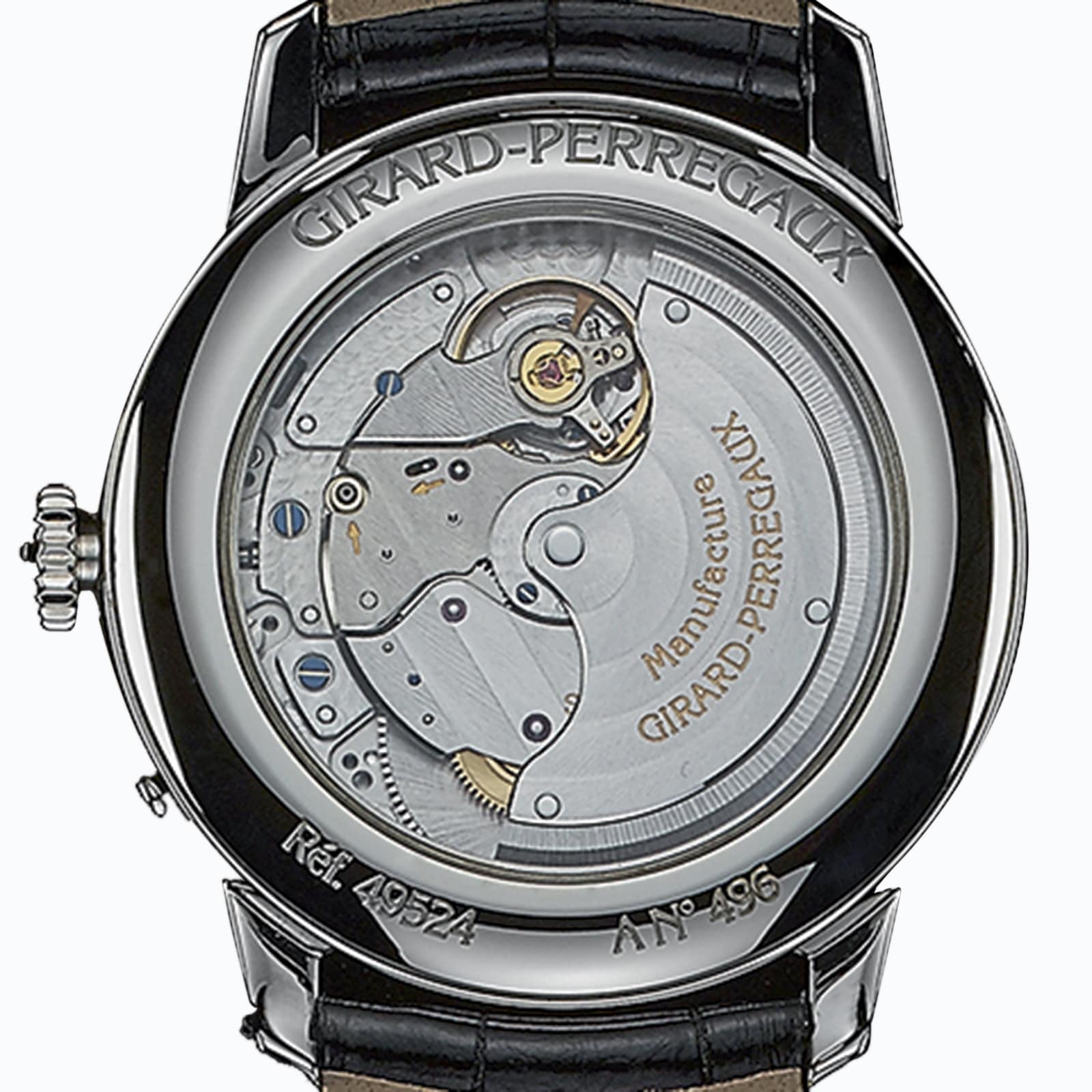 1966 Moon Phases | 36mm, Steel, Alligator Leather, Silver Dial - Image 2
