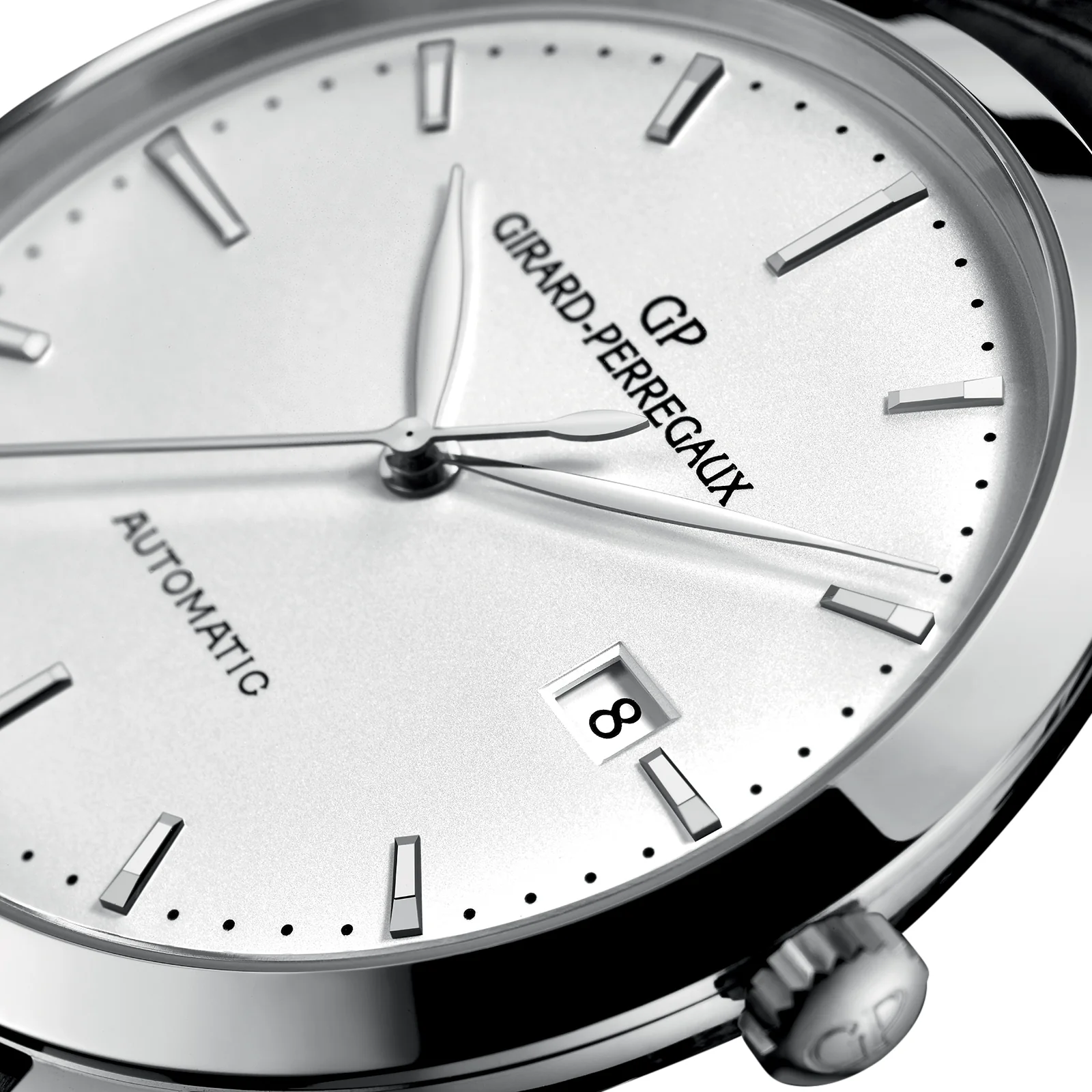 1966 40 | 40mm, Steel, Alligator Leather, Silver Dial - Image 2